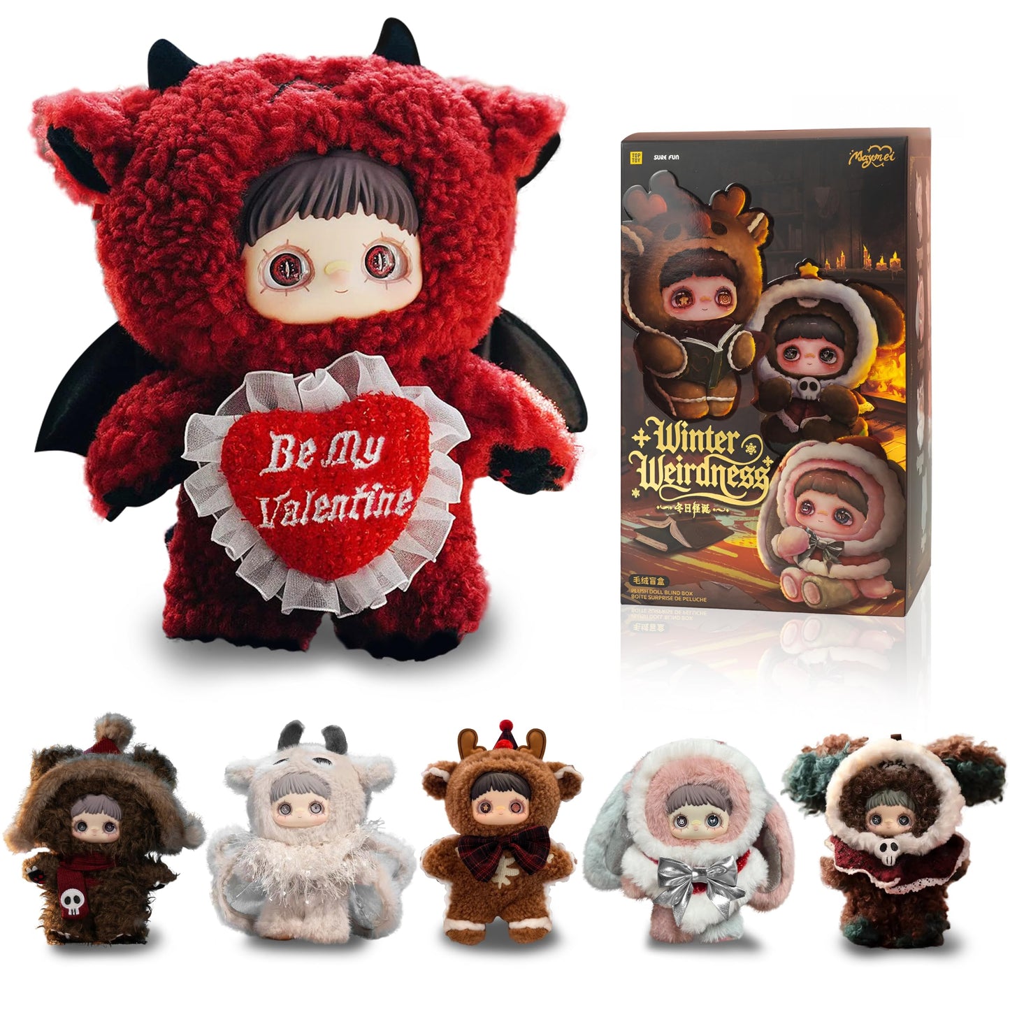 Mckkymi Maymei Christmas Weird Series Plush Blind Box – 1 Random Doll, Keychain & Bag Charm