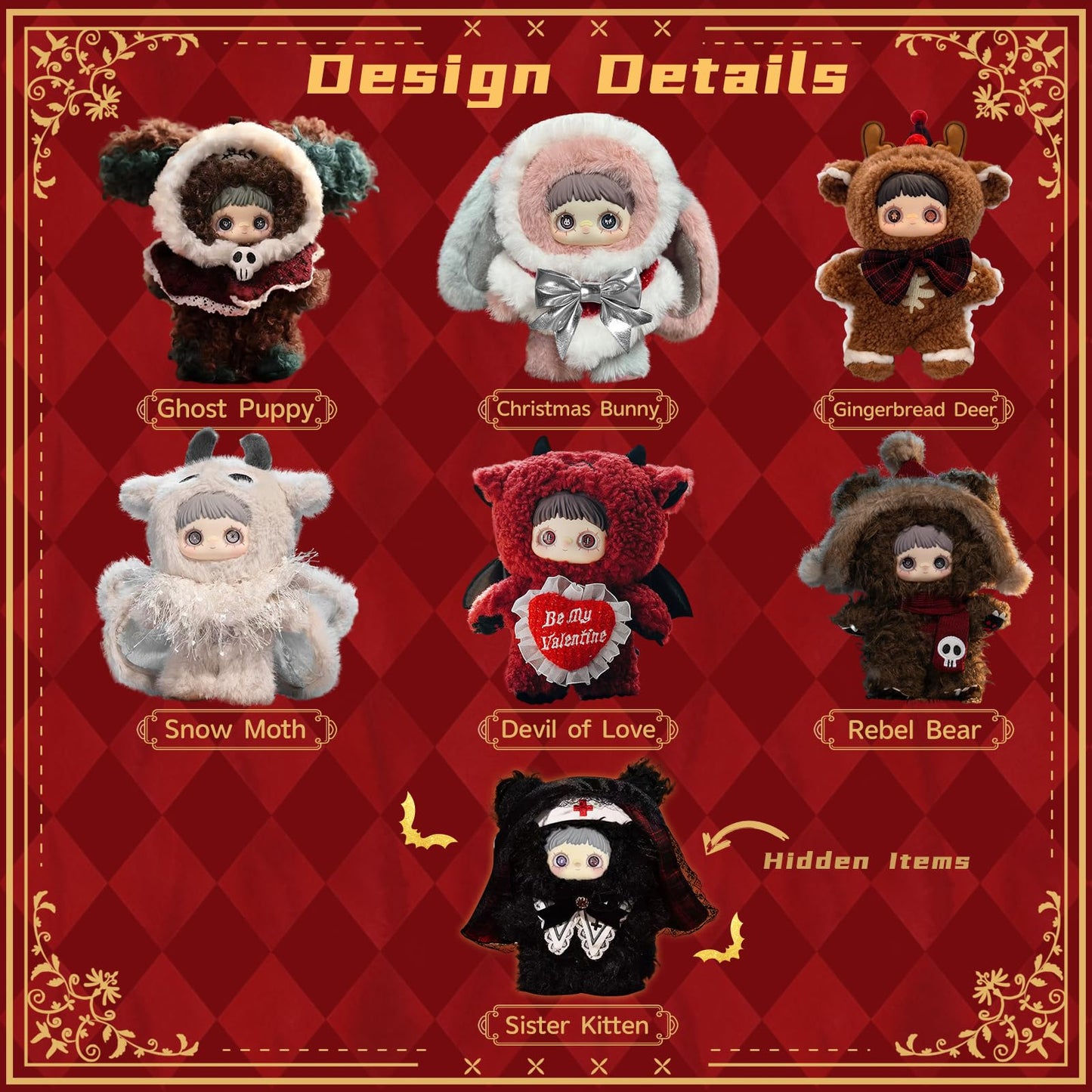 Mckkymi Maymei Christmas Weird Series Plush Blind Box – 1 Random Doll, Keychain & Bag Charm
