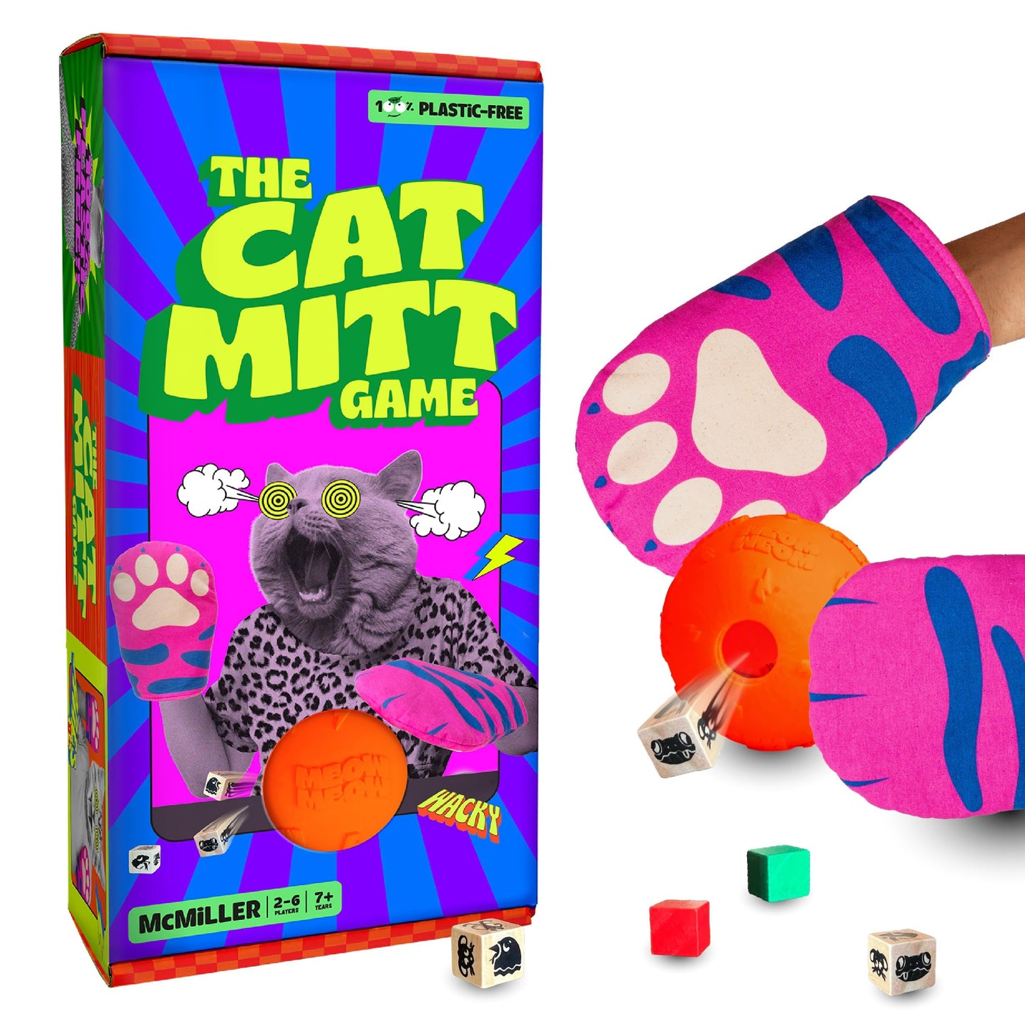 MCMILLER ENTERTAINMENT The Cat Mitt Game – Hiss-terically Funny Family Board Game