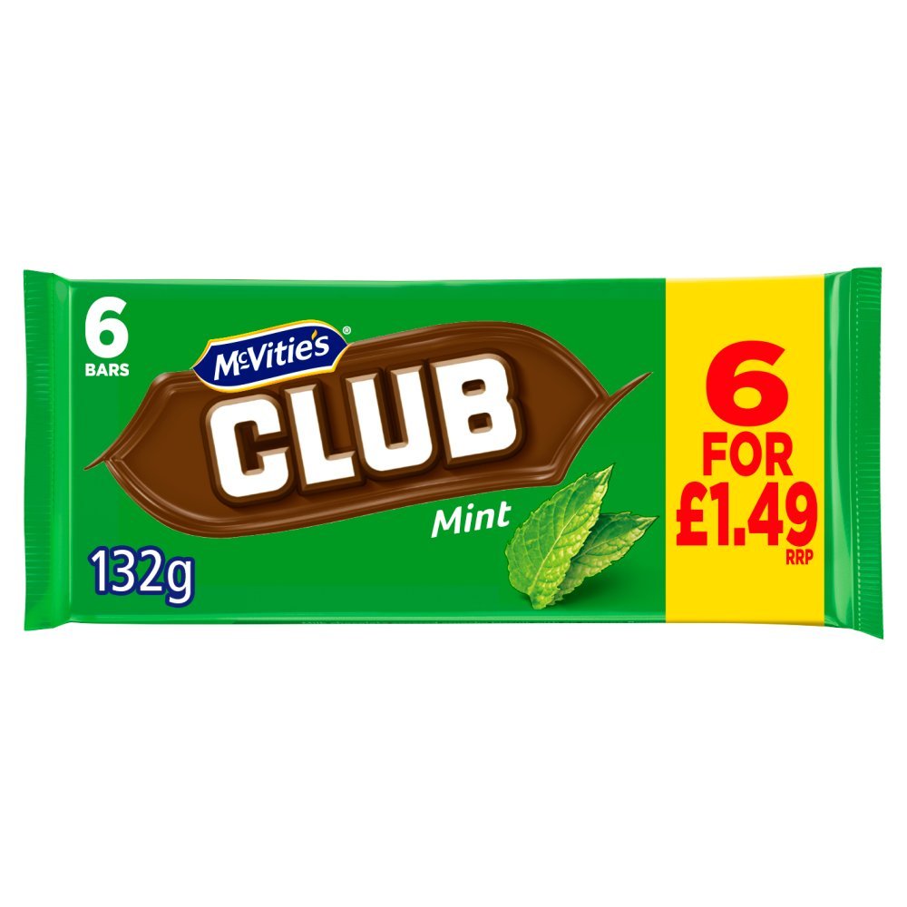 McVitie's Club Mint 6 x 22g (Box of 12)