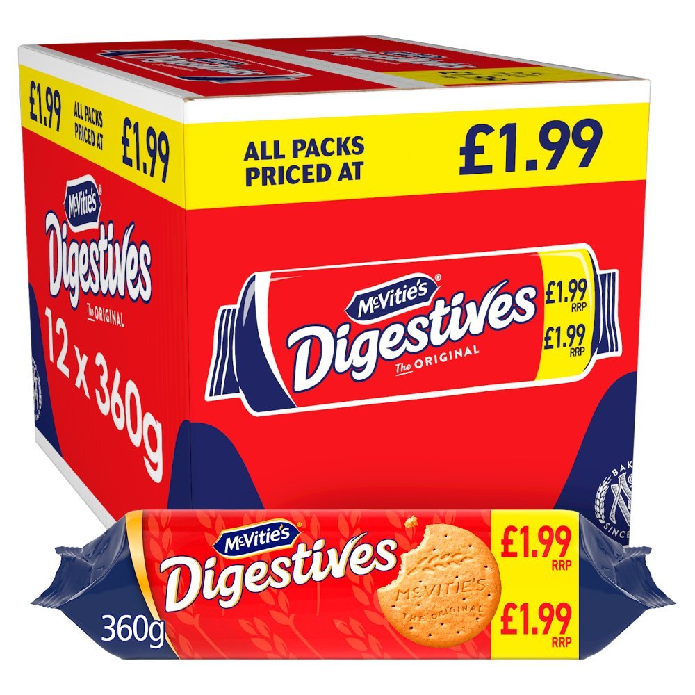McVitie's Digestives Biscuits 360g (Box of 12)