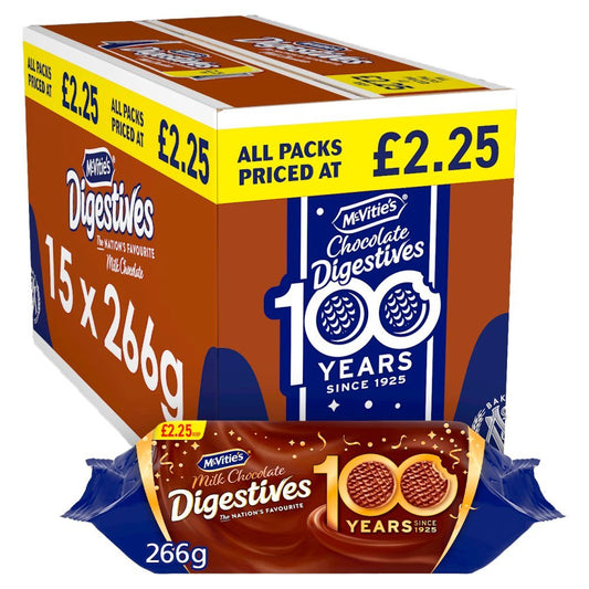 McVitie's Digestives Milk Chocolate 266g (Box of 15)