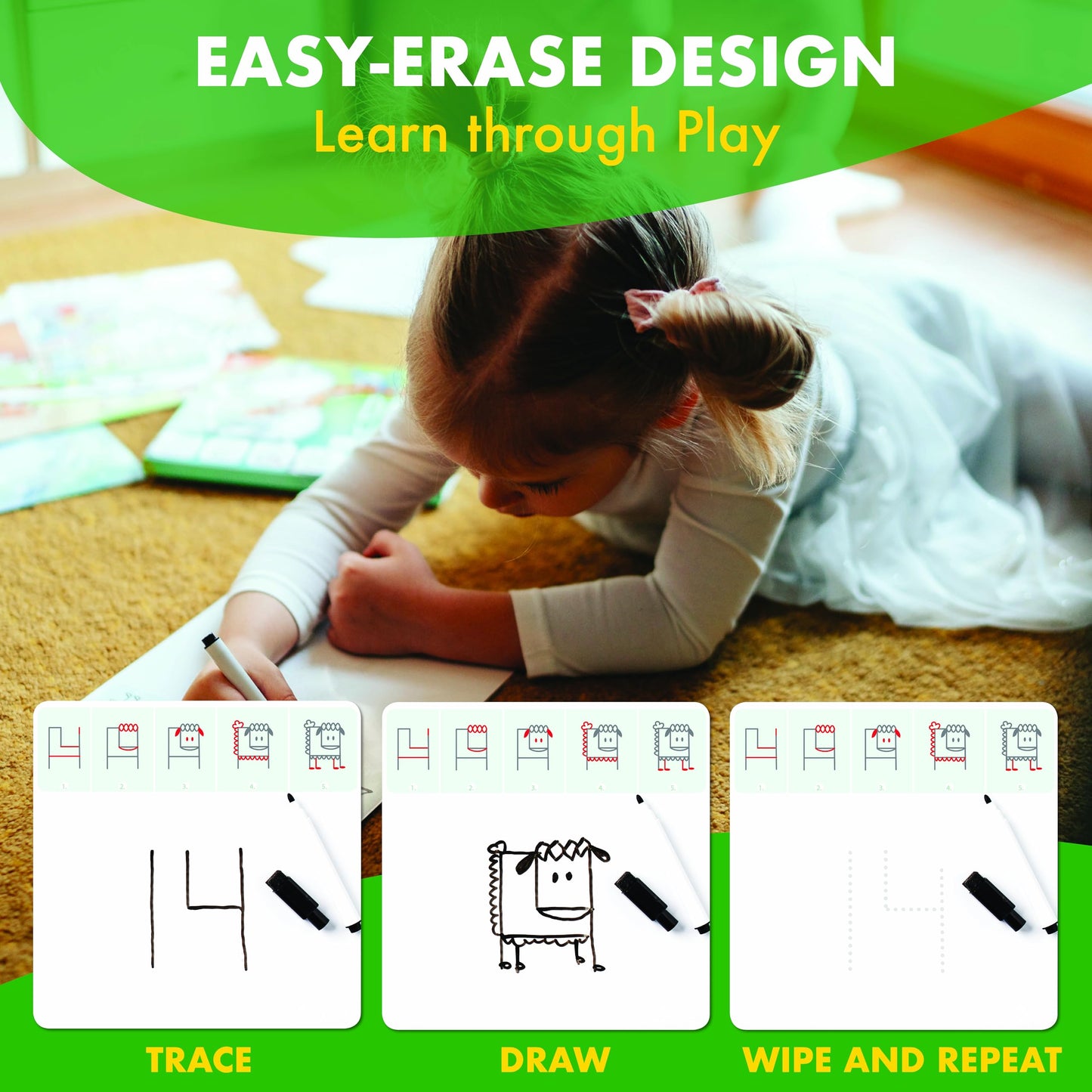 MD CREATIVE Learning Activity: Drawing with Numbers for Kids 3-6