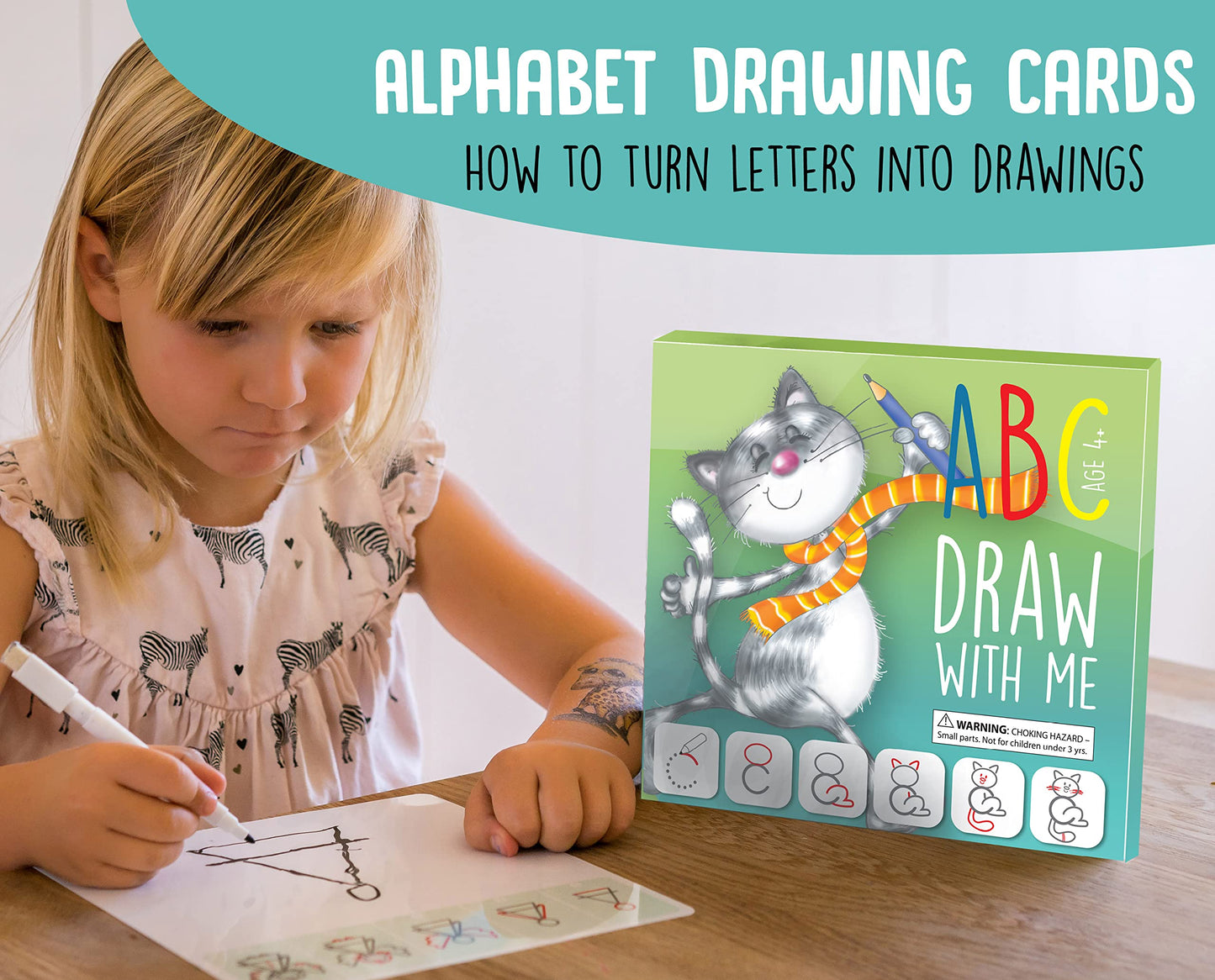 MD CREATIVE Drawing with Alphabet: ABC Tracing & Handwriting Toys for Preschool (Ages 3–6)