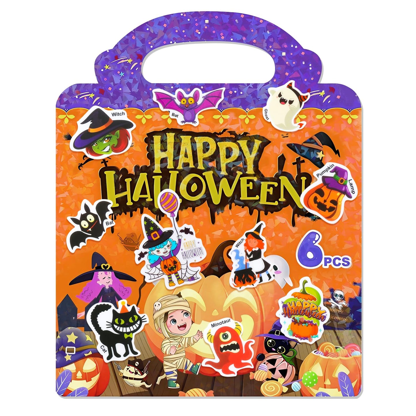 MDCGFOD Halloween Reusable Sticker Books for Kids 2-4 | Travel & Learning Busy Book