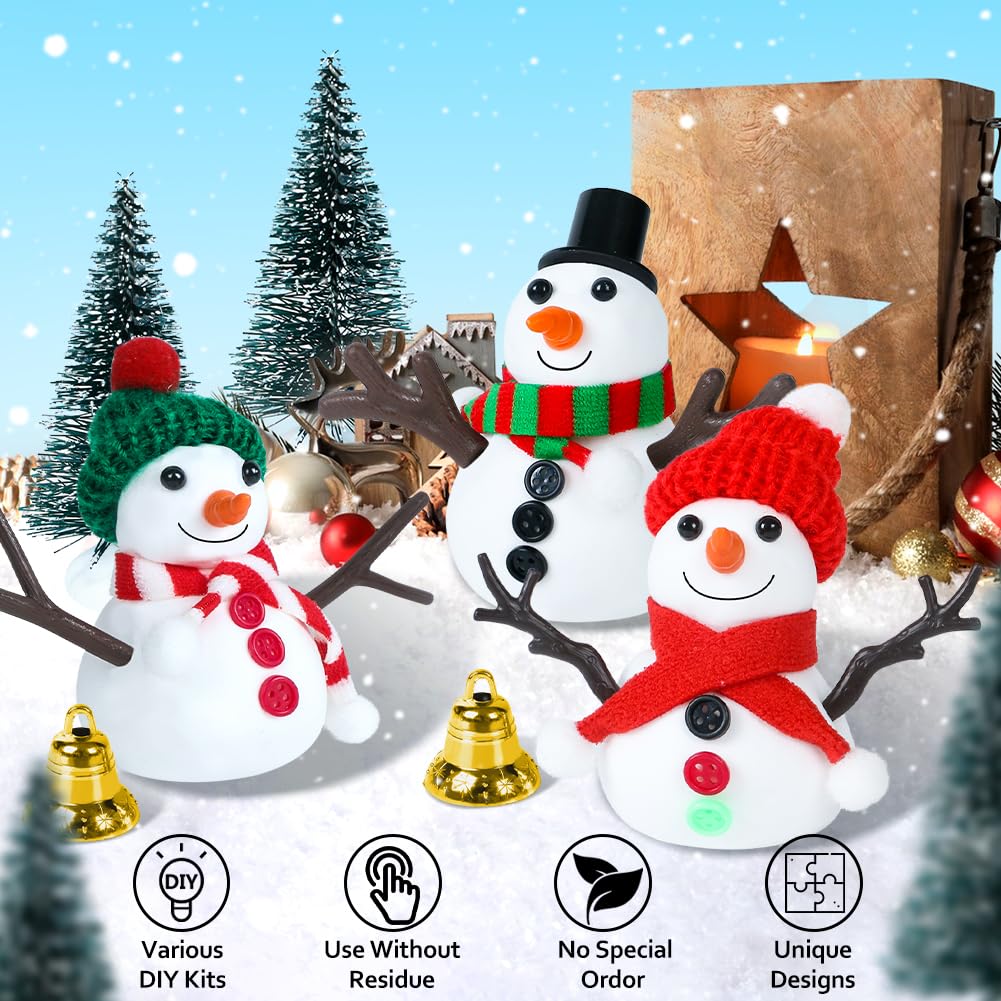MDCGFOD Snowman Crafts for Kids – 9-Pack Snowman Craft Kit for Ages 3–8