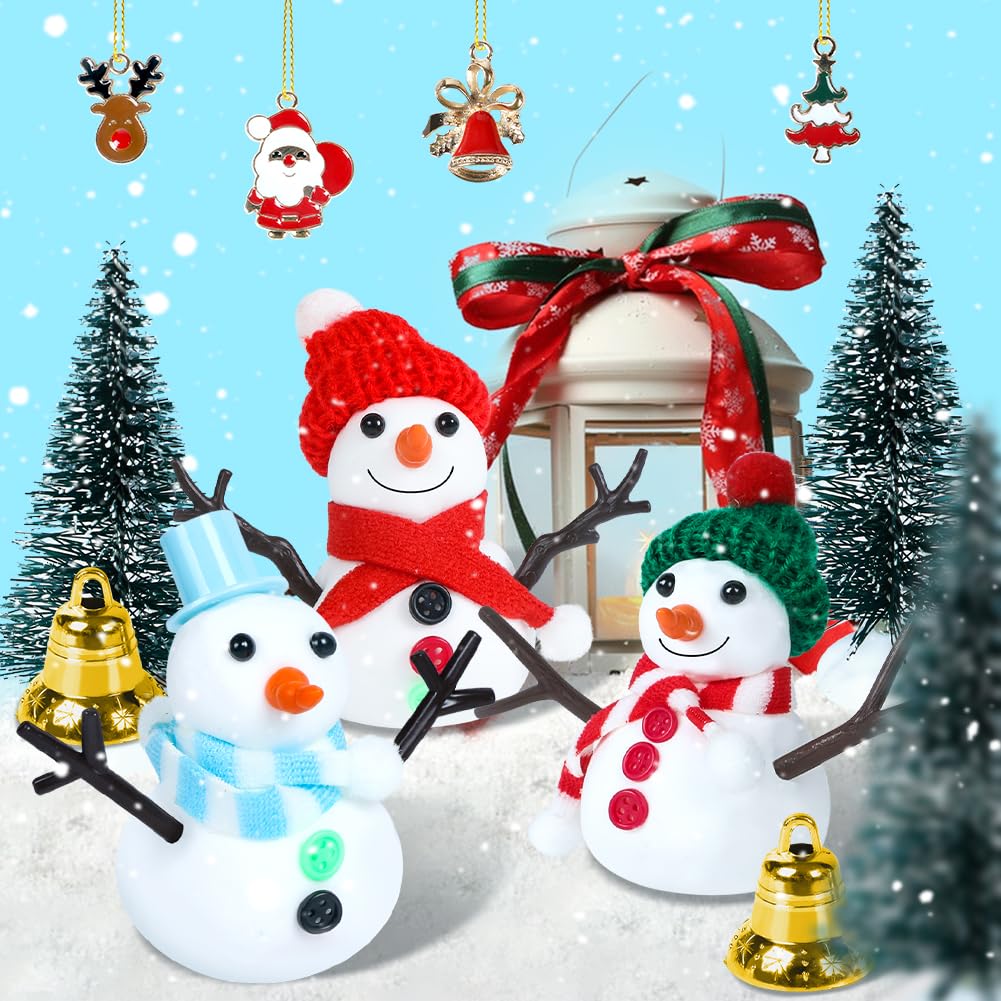 MDCGFOD Snowman Crafts for Kids – 9-Pack Snowman Craft Kit for Ages 3–8