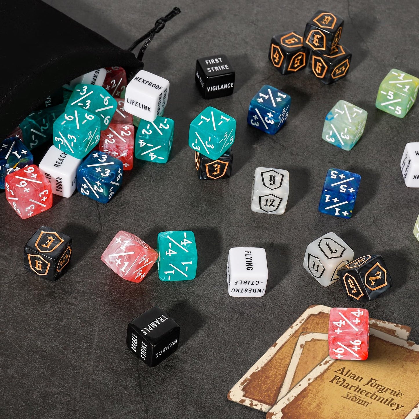 MDDSHGG 102-Piece MTG Dice Counters Set – Shield, Counter & Keyword Tokens