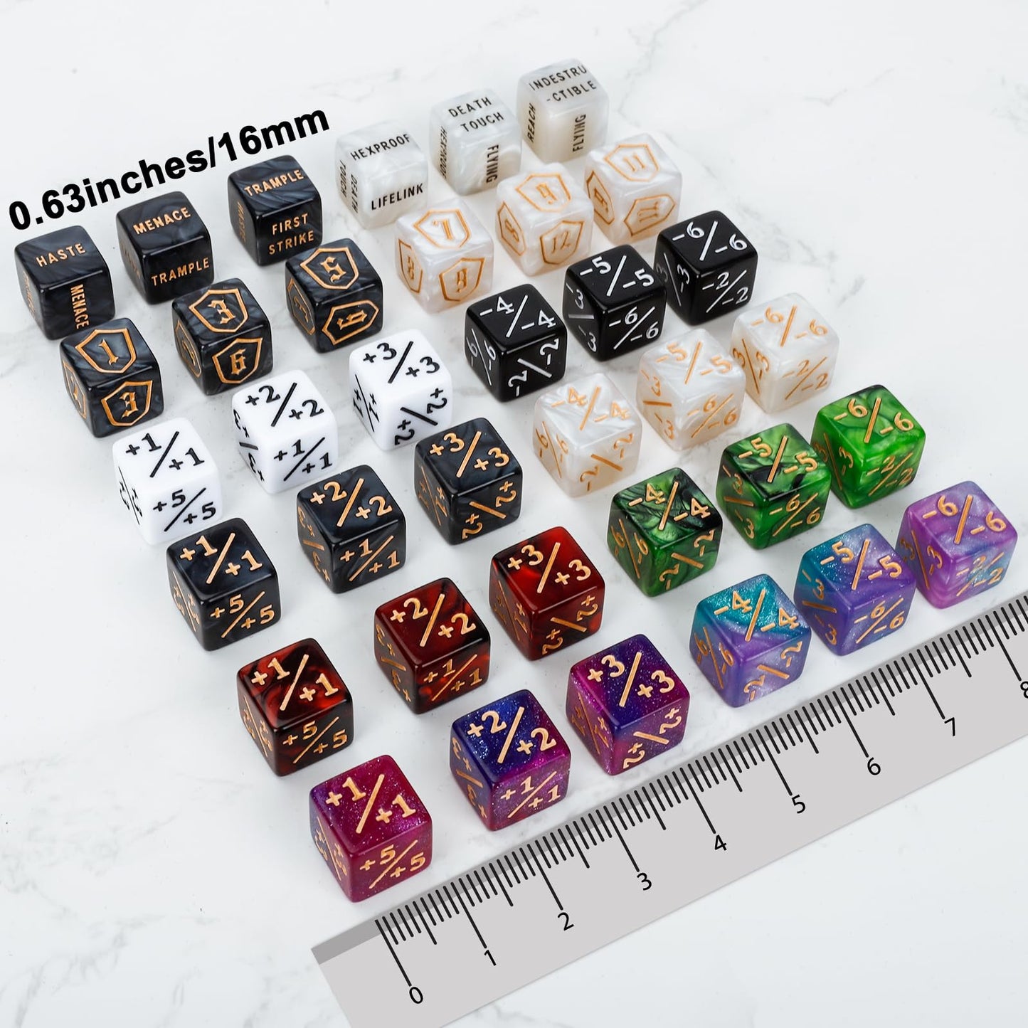 MDDSHGG 102-Piece MTG Dice Counters Set – Shield Life Counters & Keyword Tokens for Magic: The Gathering