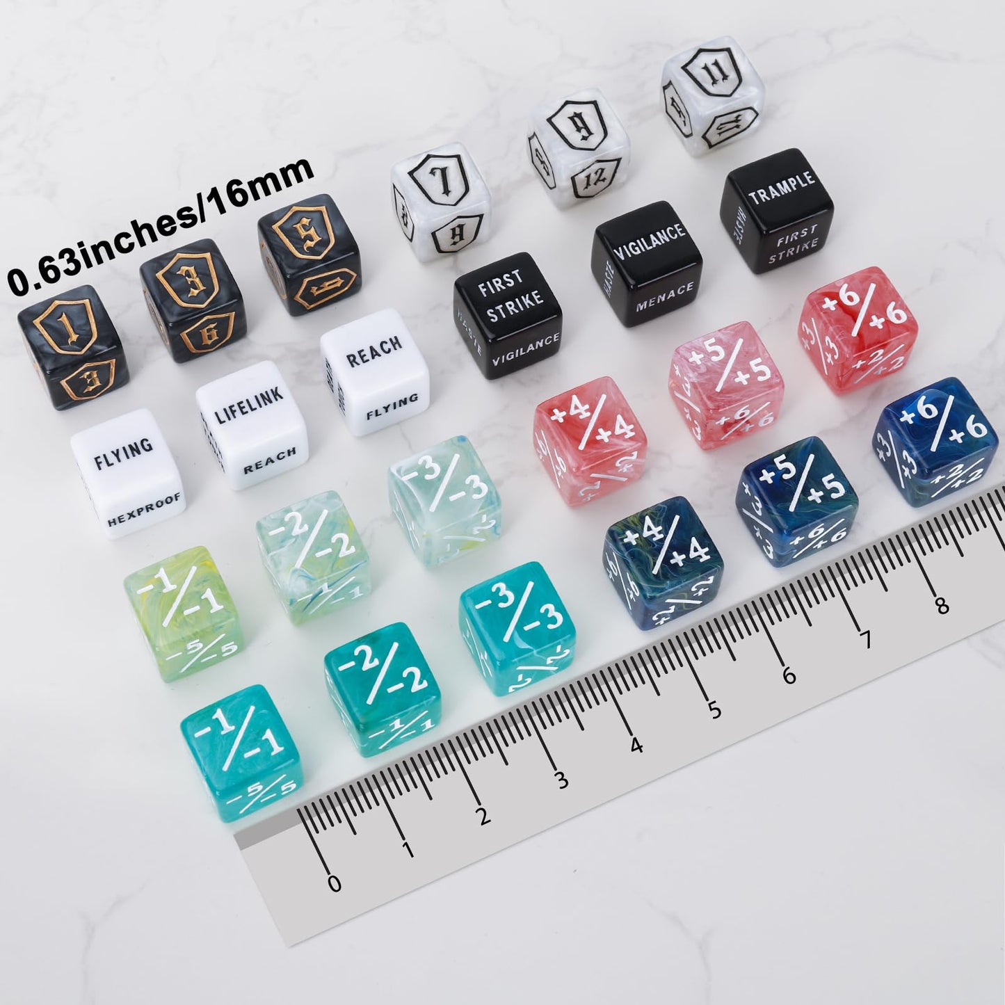 MDDSHGG 102-Piece MTG Dice Counters Set – Shield, Counter & Keyword Tokens