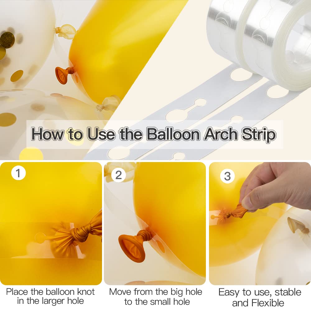 MDOZQ Balloon Arch Kit 49.2ft with 300 Glue Points | Balloon Decorating Strip for Parties & Weddings