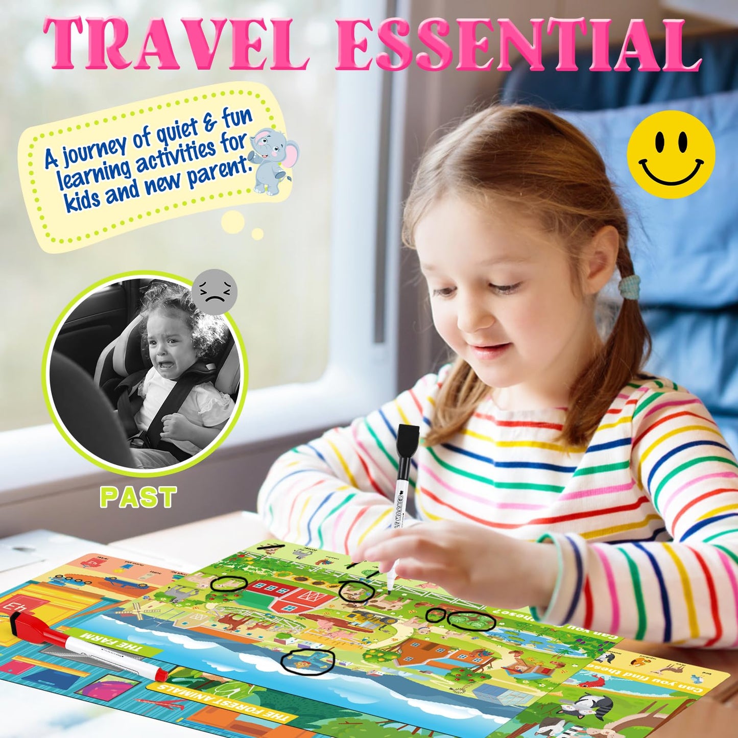 Meaicezli Seek and Find Books for Kids 4-6 | Travel Flashlight Activities