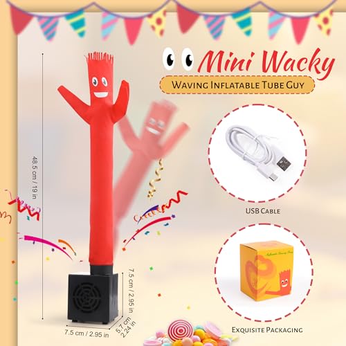 Mealivos Mini Wacky Waving Inflatable Tube Guy with Blower – Christmas Desk Decor