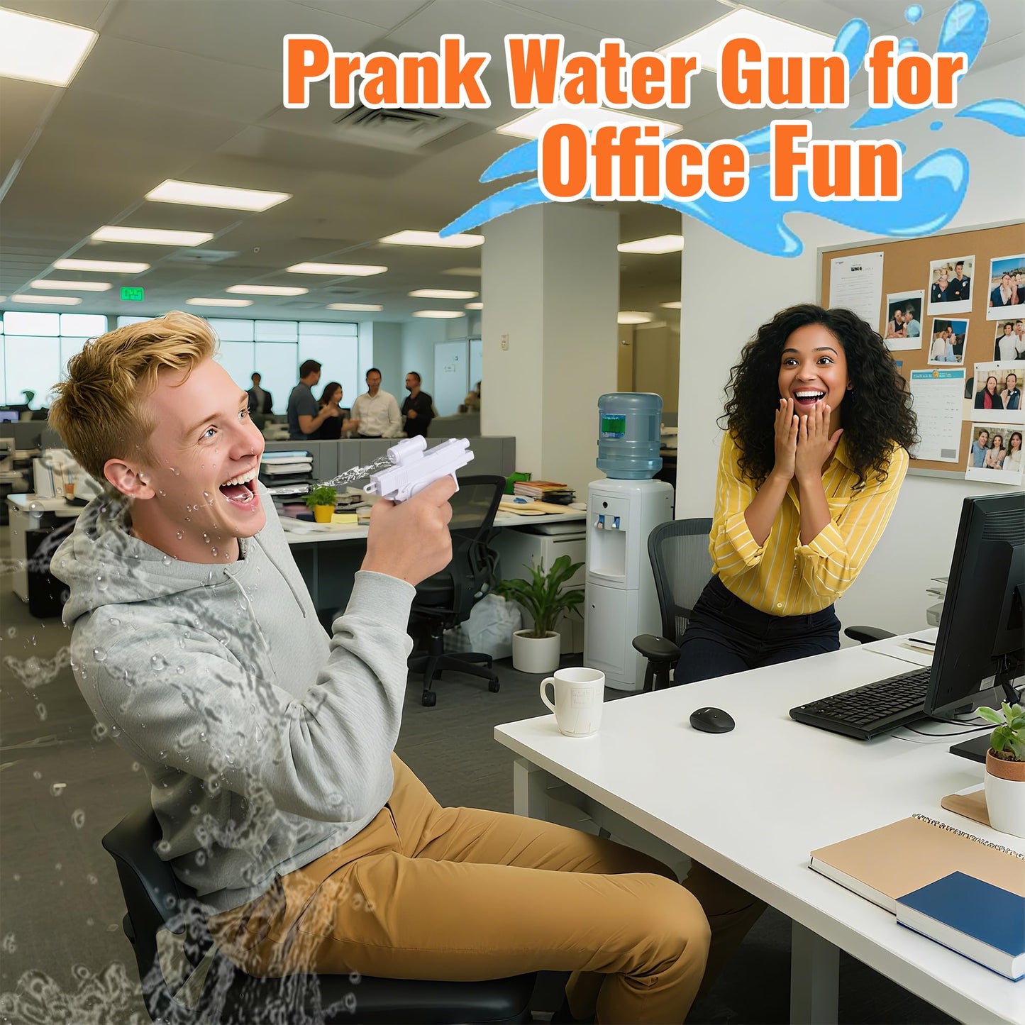 Mealivos Prank Water Gun - Two-Way Sprayer for Party Fun & Summer Battles (White)