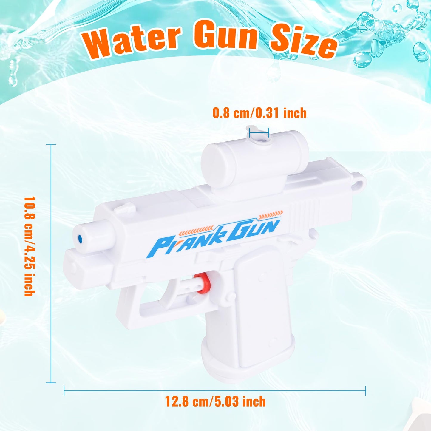 Mealivos Prank Water Gun - Two-Way Sprayer for Party Fun & Summer Battles (White)