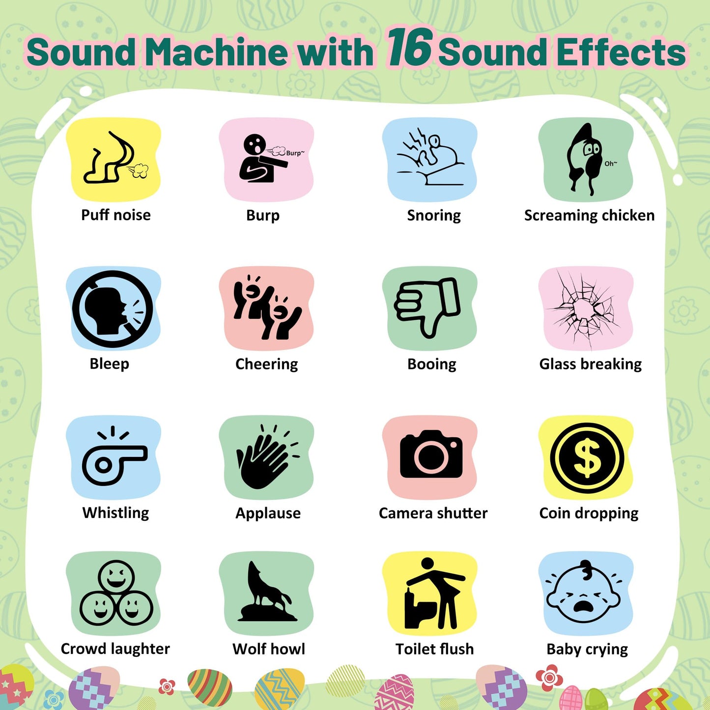 Mealivos Sound Effects Machine – 16 Hilarious Sounds for Parties, Pranks & White Elephant Gifts