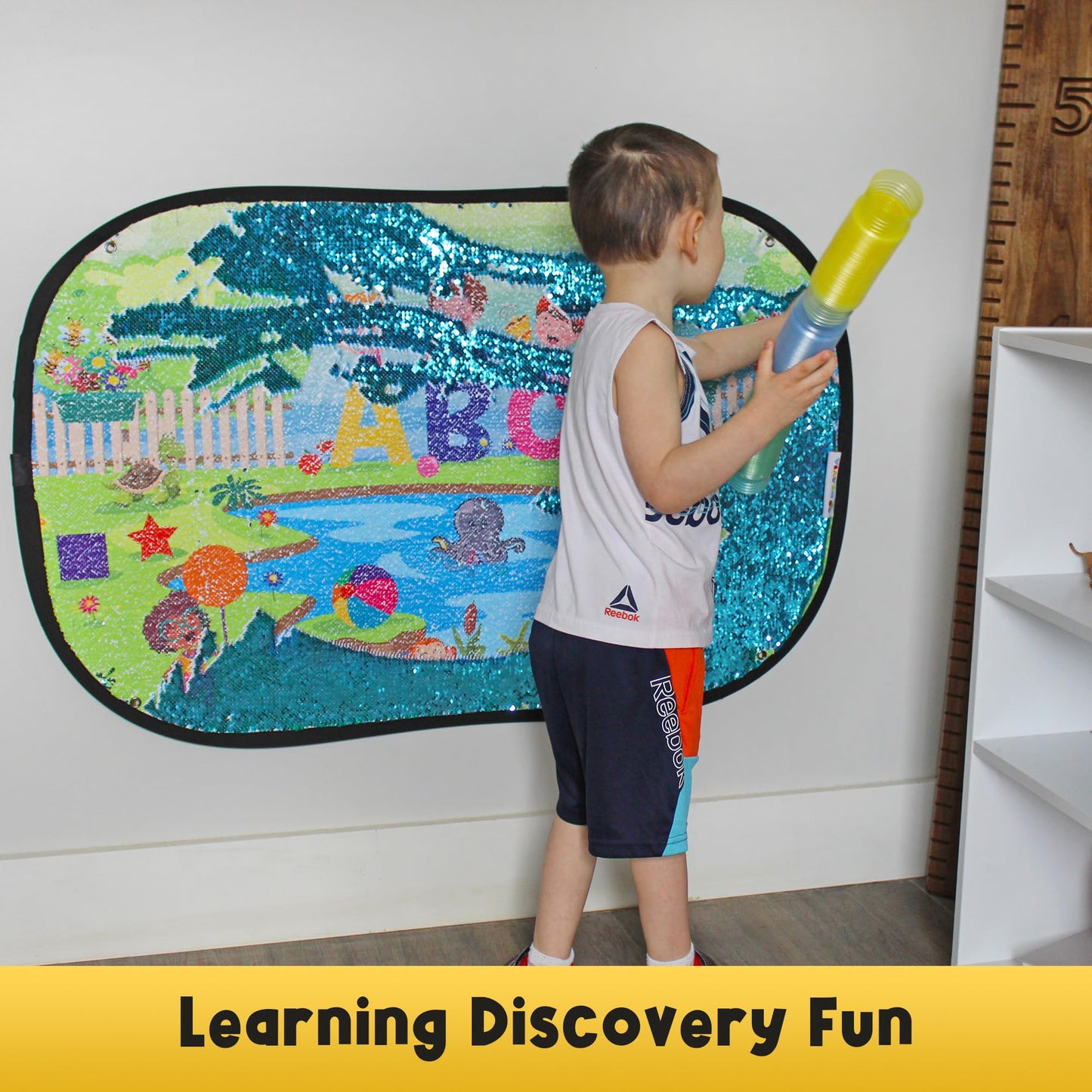 Meavia Giant Reversible Sequins Wall Toy – 40x27-Inch Sensory Discovery Panel