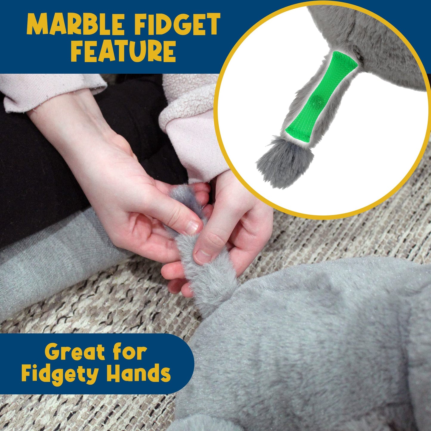 MEAVIA Ellie Weighted Sensory Elephant — Calming Plush Fidget Toy | FEELix Collection