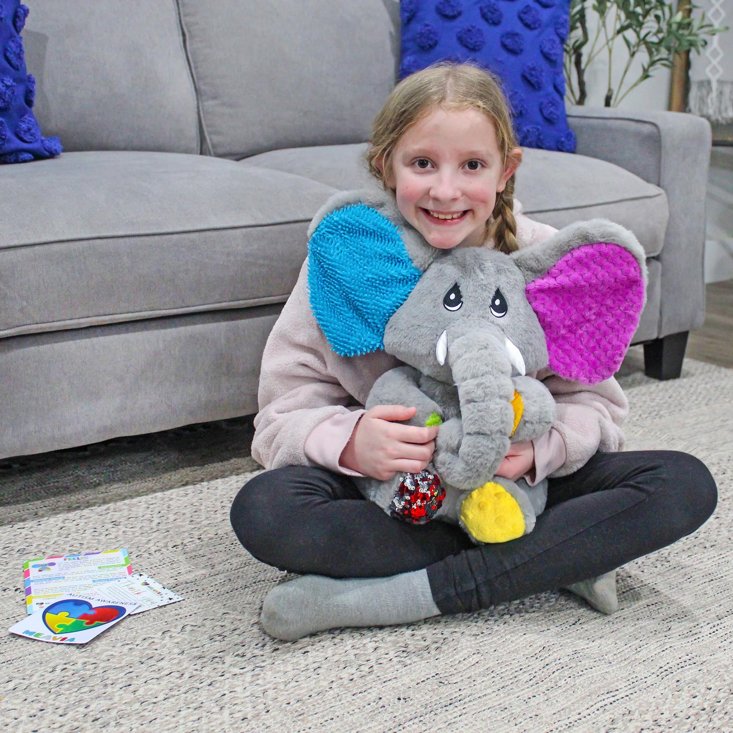 MEAVIA Ellie Weighted Sensory Elephant — Calming Plush Fidget Toy | FEELix Collection