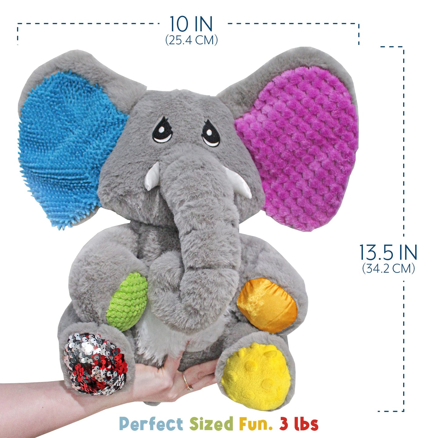 MEAVIA Ellie Weighted Sensory Elephant — Calming Plush Fidget Toy | FEELix Collection