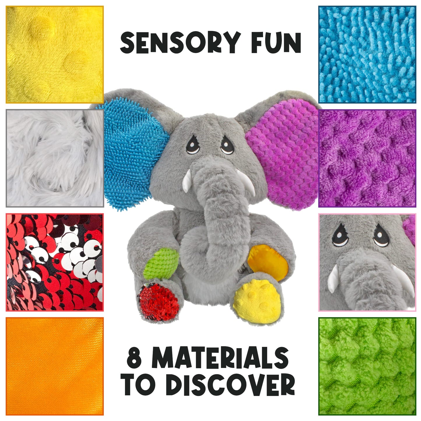 MEAVIA Ellie Weighted Sensory Elephant — Calming Plush Fidget Toy | FEELix Collection