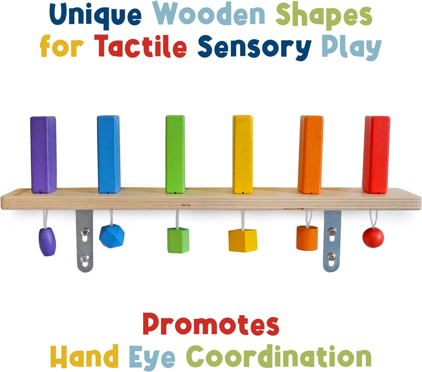 MEAVIA Wooden Falling Domino Wall & Stand – Colorful Toppling Blocks for Kids