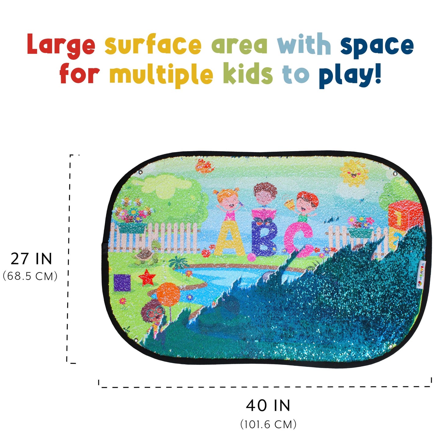 Meavia Giant Reversible Sequins Wall Toy – 40x27-Inch Sensory Discovery Panel