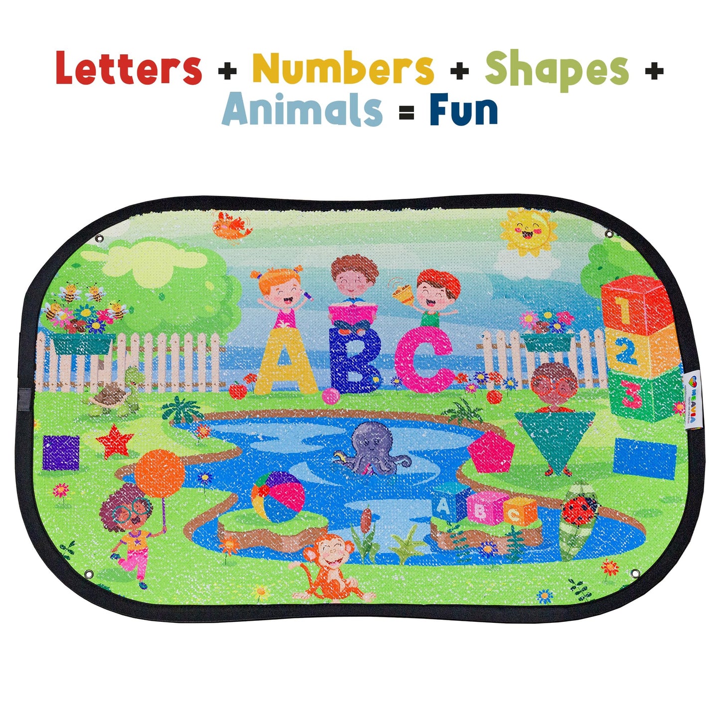 Meavia Giant Reversible Sequins Wall Toy – 40x27-Inch Sensory Discovery Panel