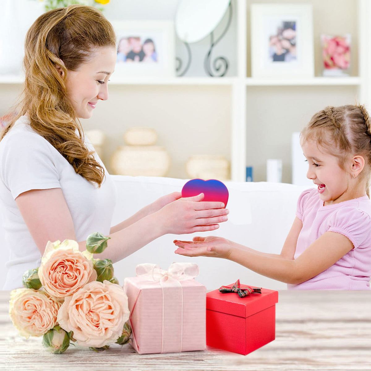 Mebtmel Heart Shape Kids Makeup Kit – Safe, Non-Toxic, Washable, 4-Layer Rotating