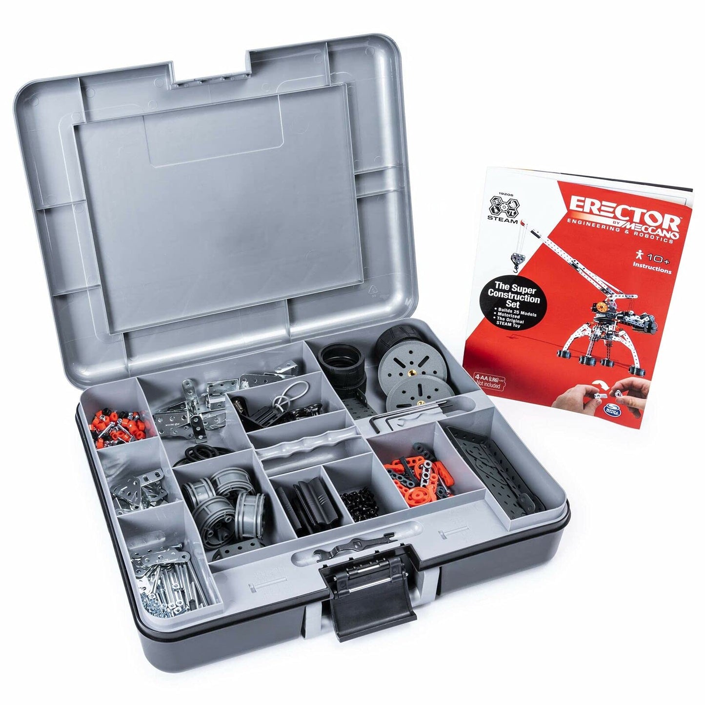 MECCANO Erector Super Construction 25-in-1 Motorized Building Set — 638 Parts