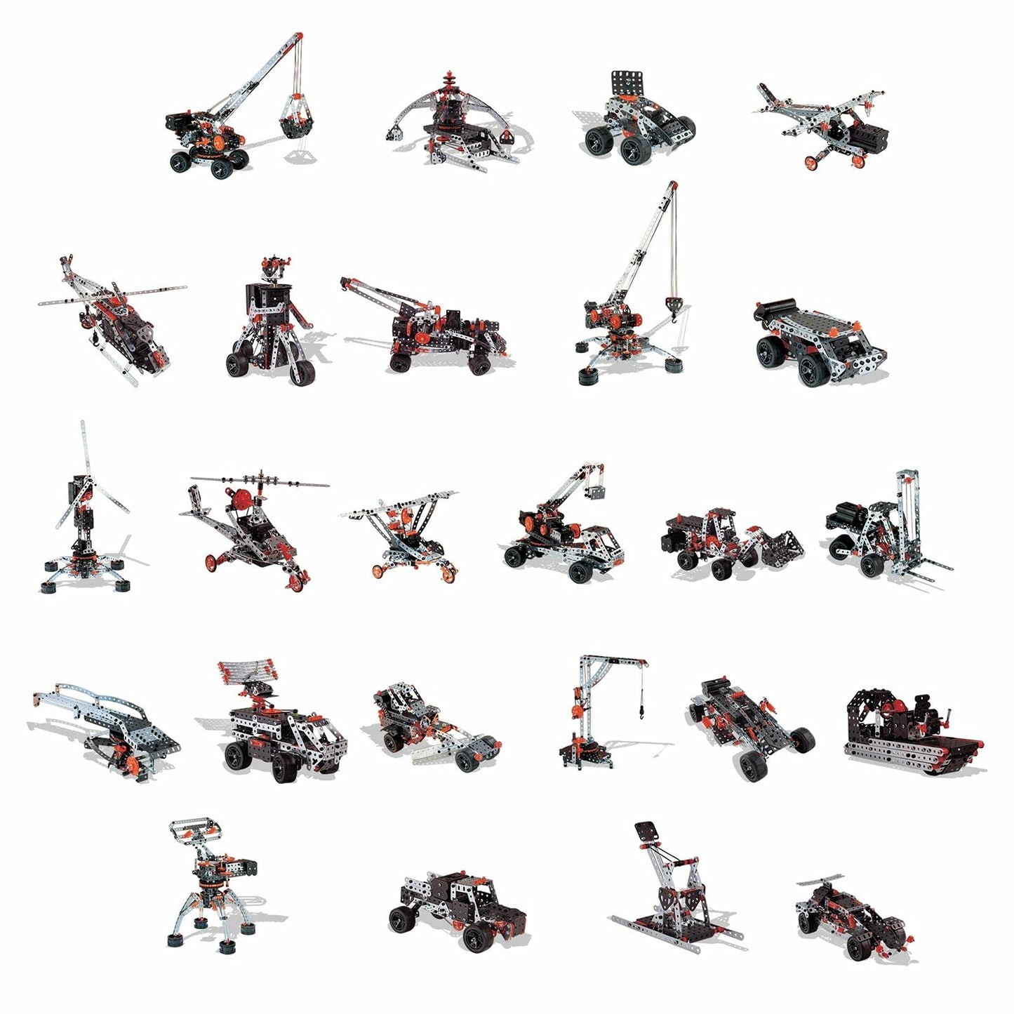 MECCANO Erector Super Construction 25-in-1 Motorized Building Set — 638 Parts