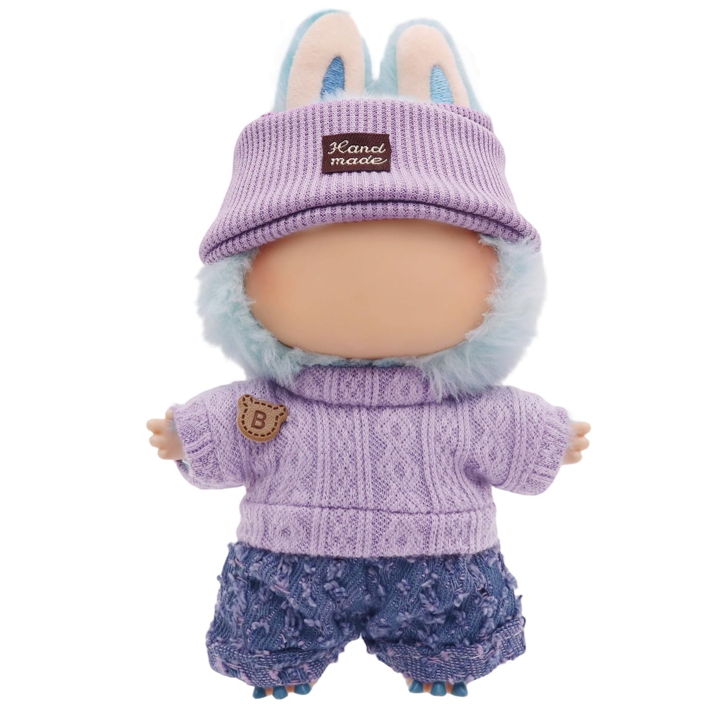 MechField Labubu Doll Clothes – 15cm & 17cm Outfits (Purple Trend)