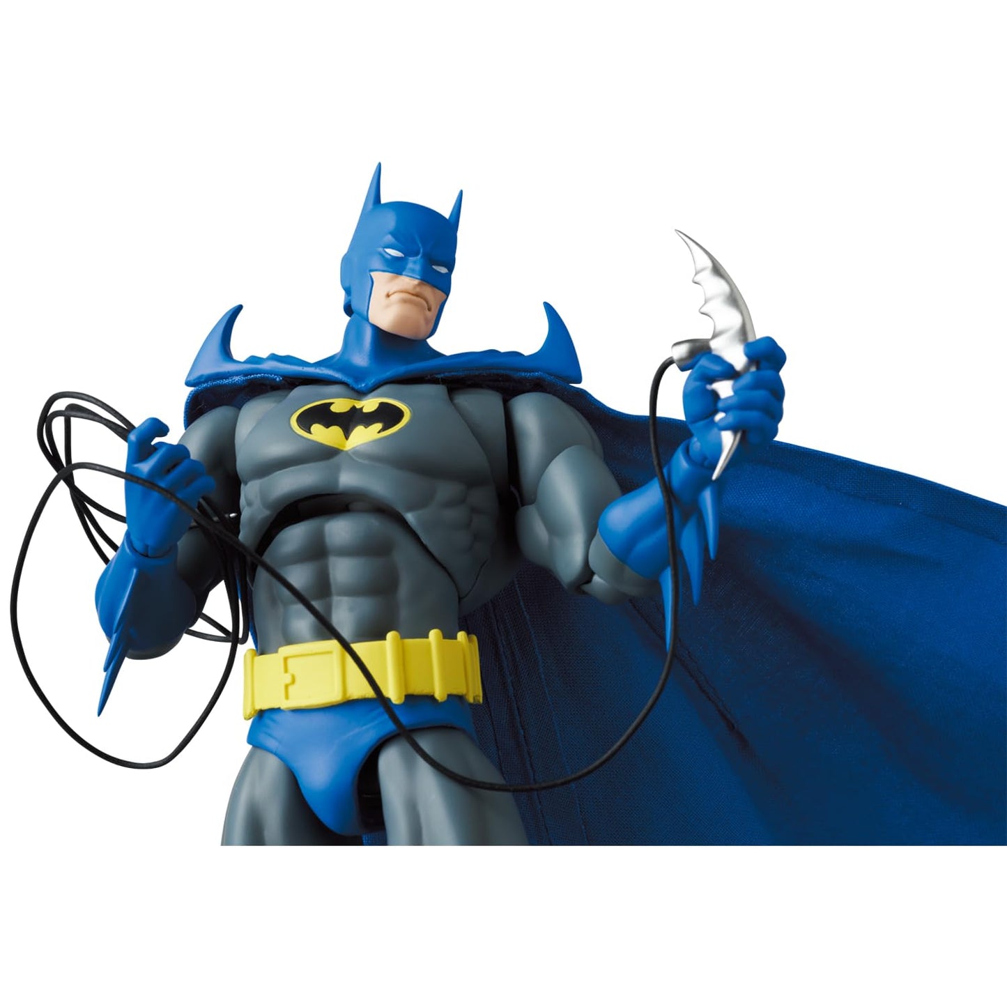 Medicom Batman Knightfall MAFEX Action Figure – Knight Crusader with 3 Portraits & Wired Cape
