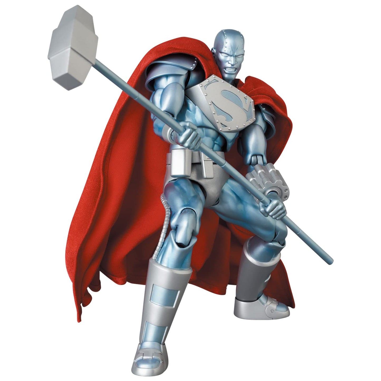 Medicom Return of Superman Steel Mafex Action Figure – Interchangeable Heads, Rocket Boots & Stand
