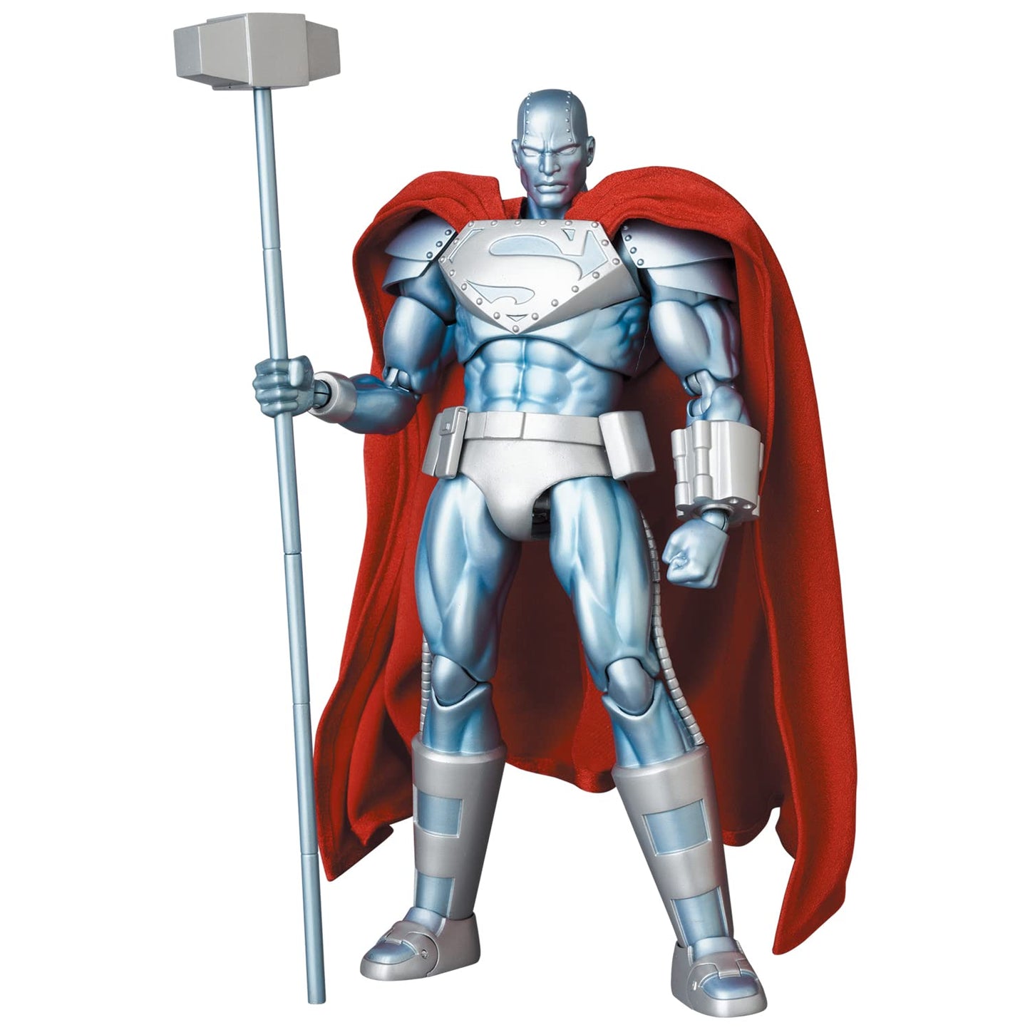 Medicom Return of Superman Steel Mafex Action Figure – Interchangeable Heads, Rocket Boots & Stand