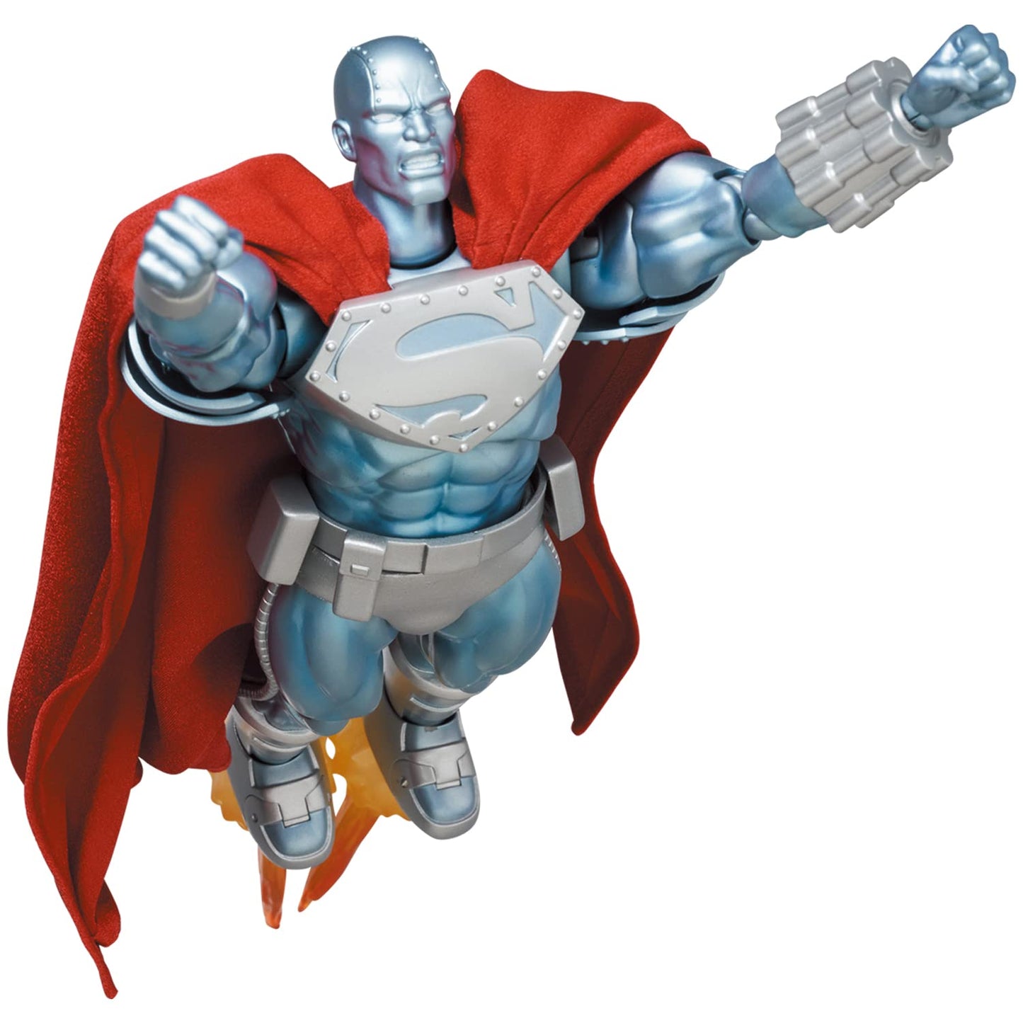Medicom Return of Superman Steel Mafex Action Figure – Interchangeable Heads, Rocket Boots & Stand