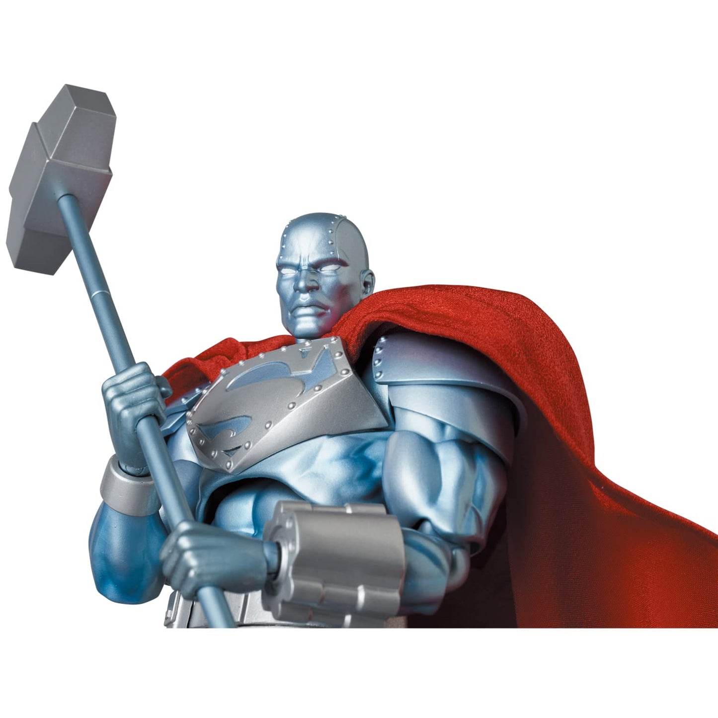 Medicom Return of Superman Steel Mafex Action Figure – Interchangeable Heads, Rocket Boots & Stand