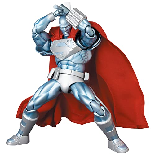 Medicom Return of Superman Steel Mafex Action Figure – Interchangeable Heads, Rocket Boots & Stand
