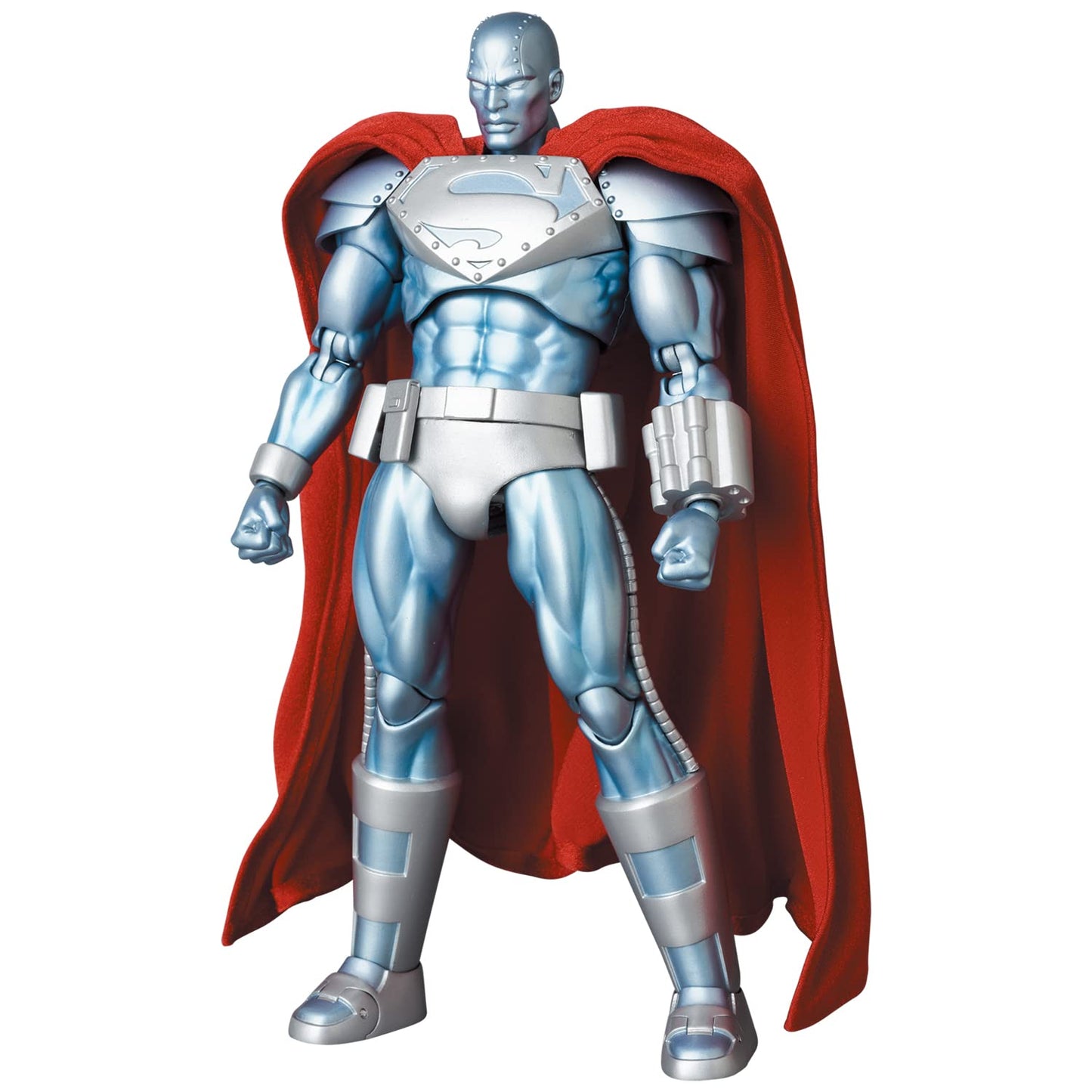 Medicom Return of Superman Steel Mafex Action Figure – Interchangeable Heads, Rocket Boots & Stand