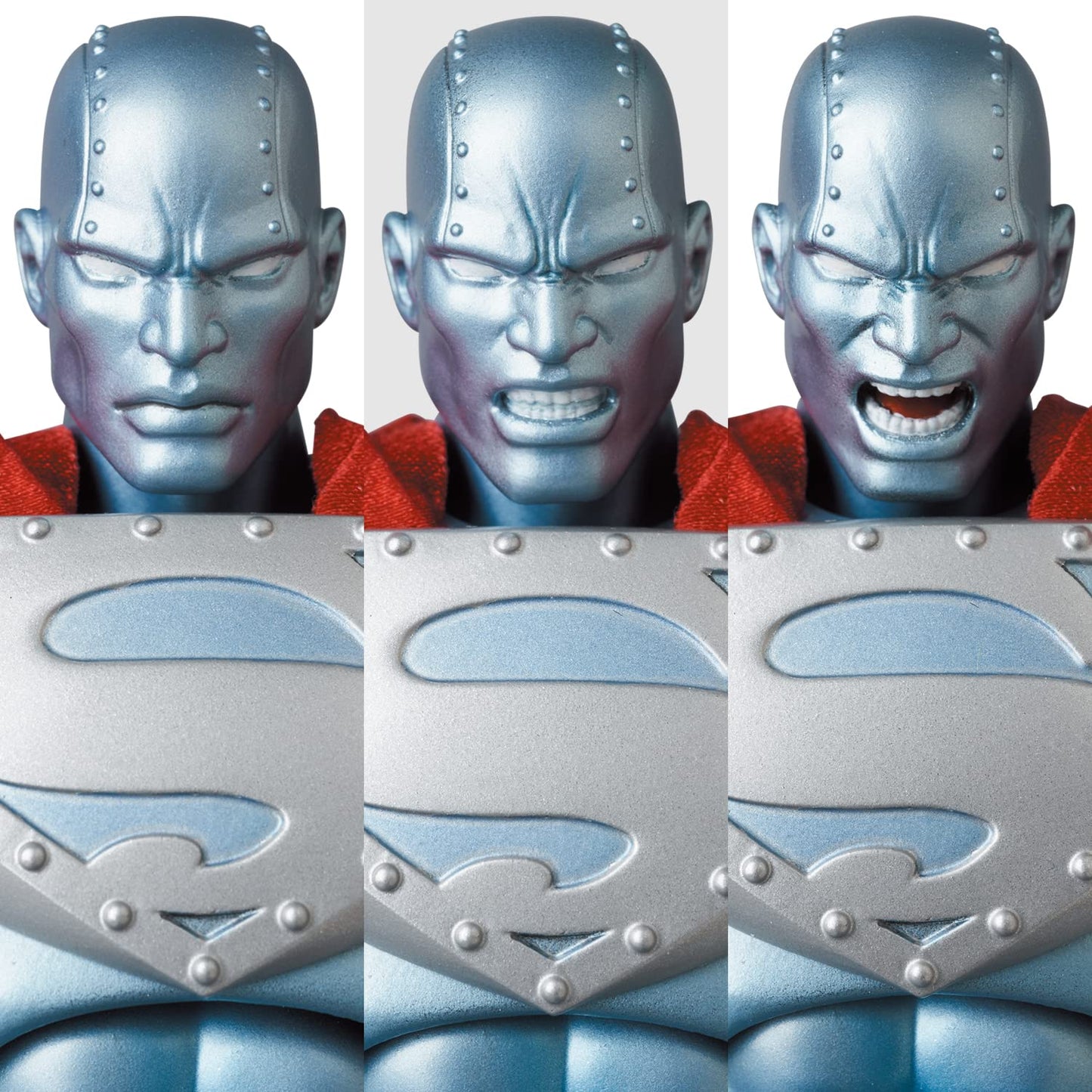 Medicom Return of Superman Steel Mafex Action Figure – Interchangeable Heads, Rocket Boots & Stand