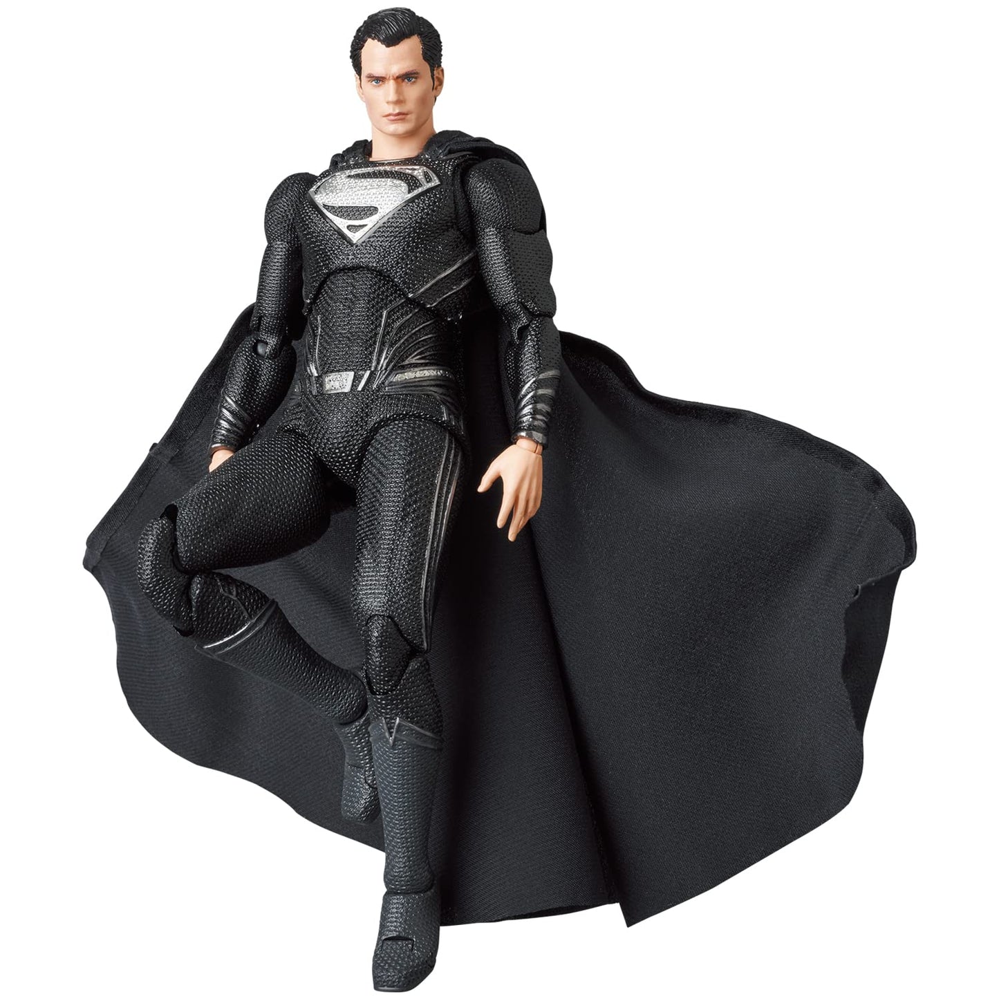 Medicom Zack Snyder's Justice League Superman MAFEX Figure - 6-Inch, Cloth Cloak, 4 Heads