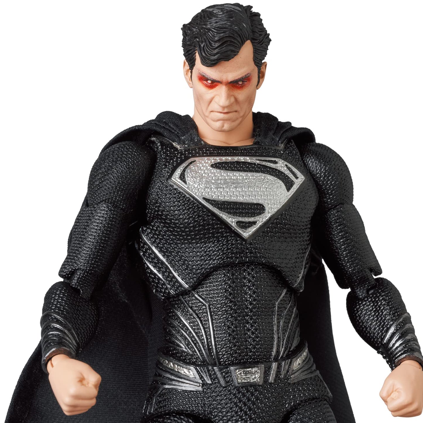 Medicom Zack Snyder's Justice League Superman MAFEX Figure - 6-Inch, Cloth Cloak, 4 Heads