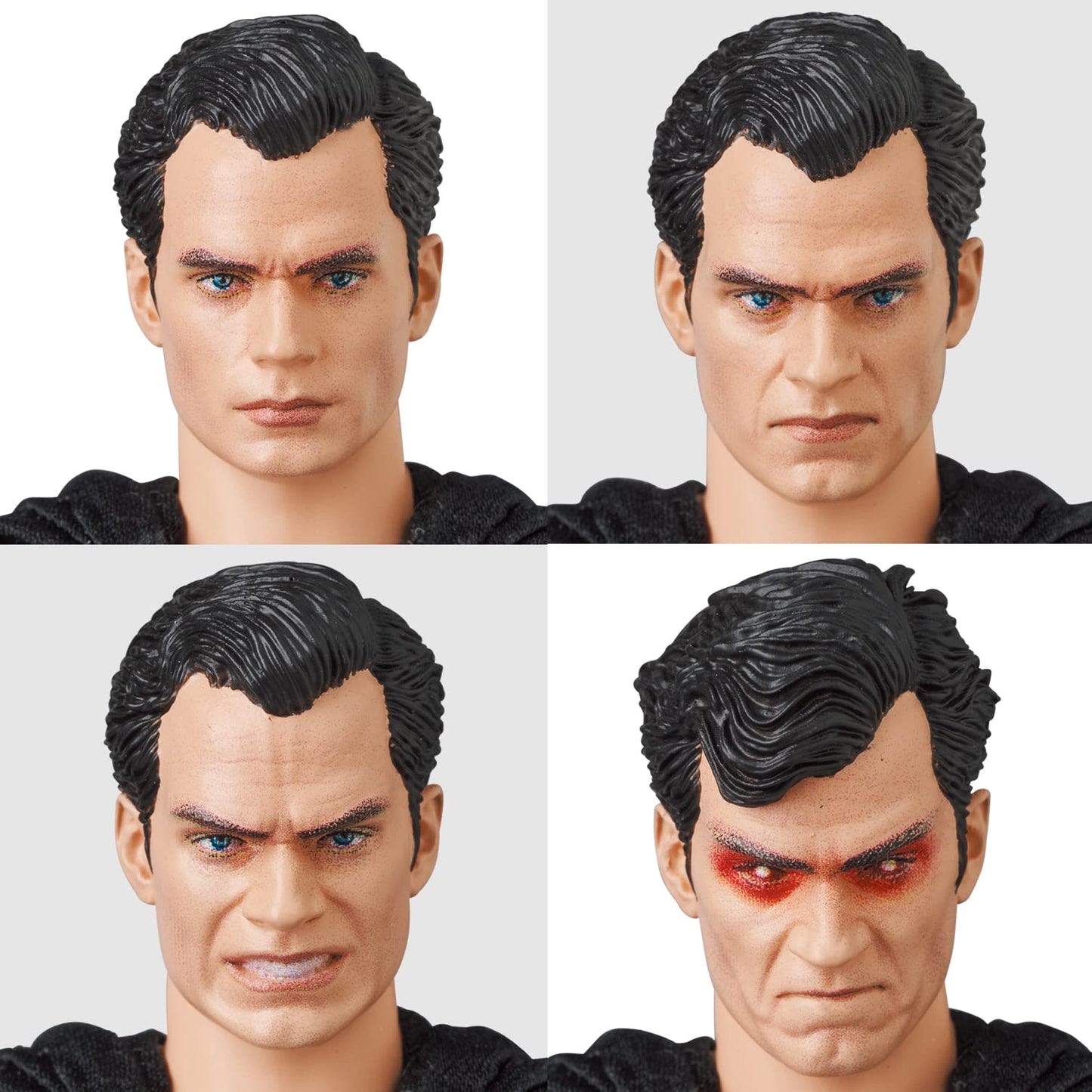 Medicom Zack Snyder's Justice League Superman MAFEX Figure - 6-Inch, Cloth Cloak, 4 Heads