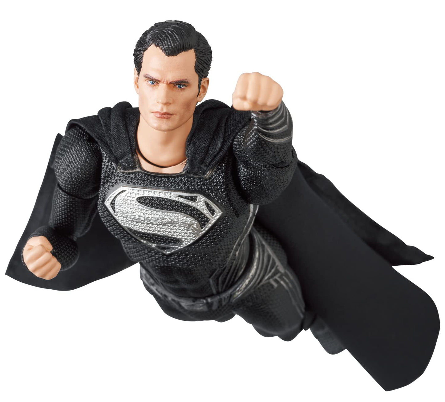 Medicom Zack Snyder's Justice League Superman MAFEX Figure - 6-Inch, Cloth Cloak, 4 Heads