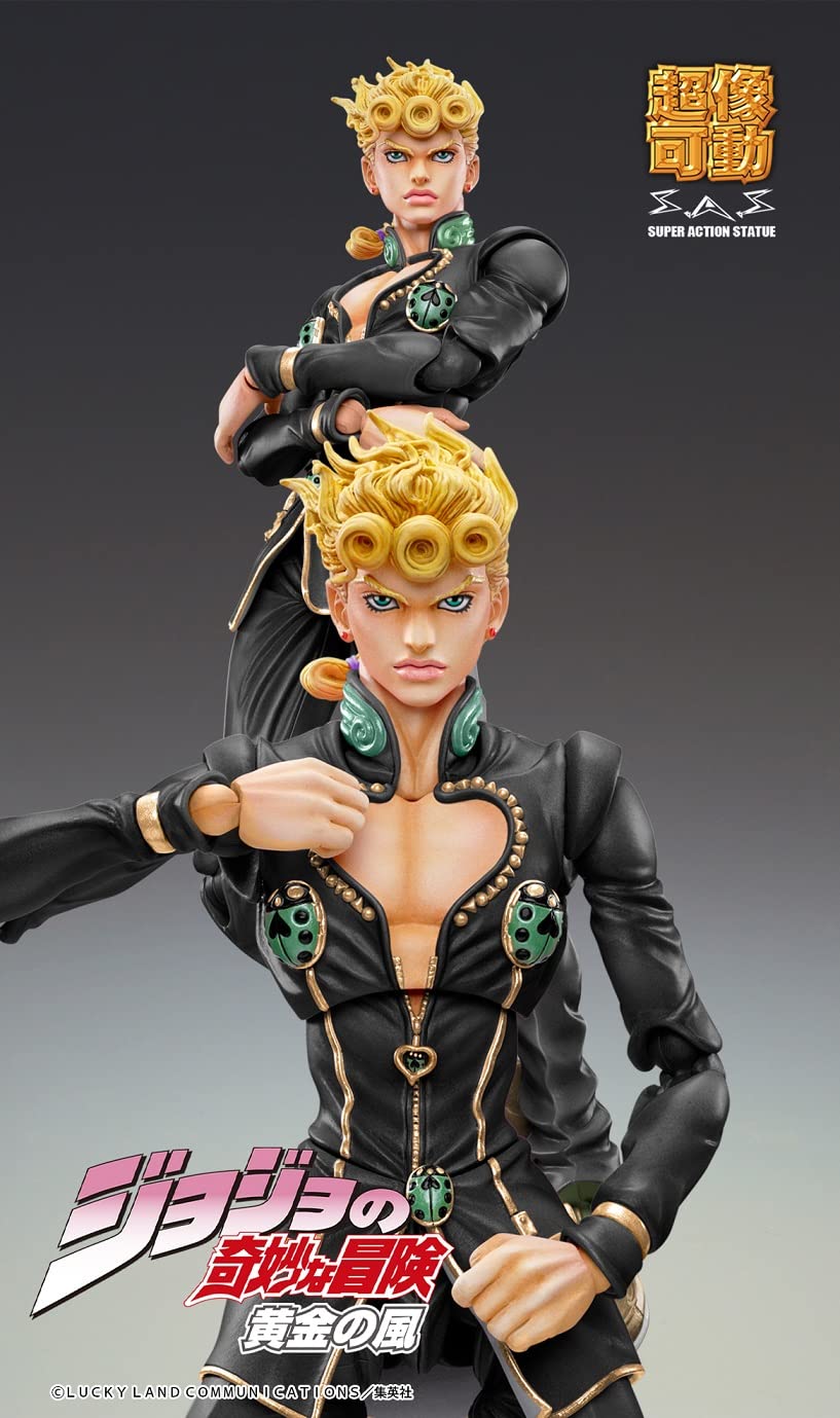 Medicos JoJo Part 5 Giorno Giovanna Ver. Black 15 cm – Super Action Chozokado Figurine