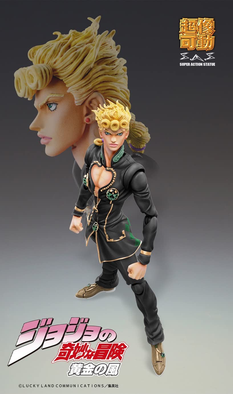 Medicos JoJo Part 5 Giorno Giovanna Ver. Black 15 cm – Super Action Chozokado Figurine