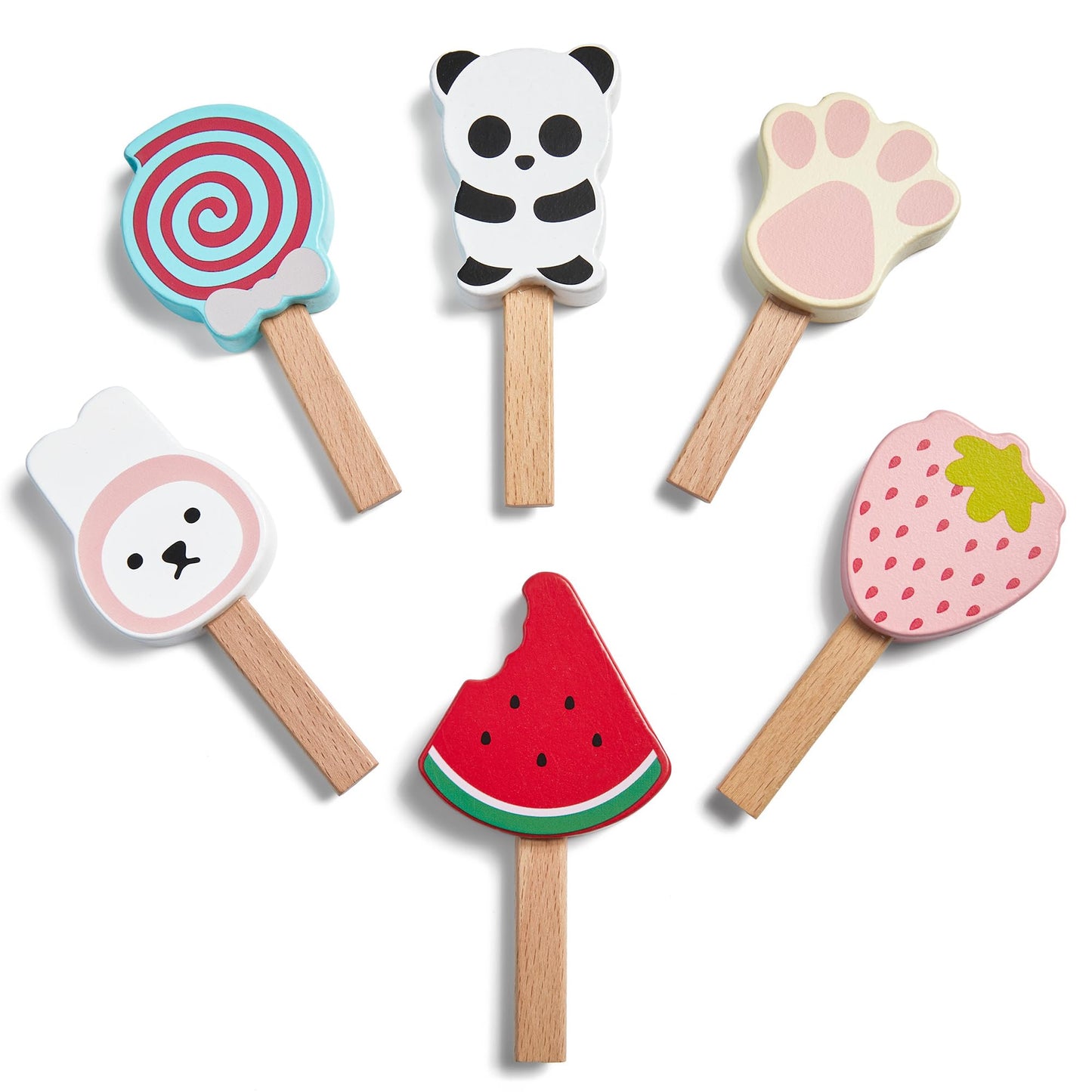 Medoga Wooden Ice Cream Cart Toy Playset – 29-Piece Pretend Shop for 3-8 Year Olds