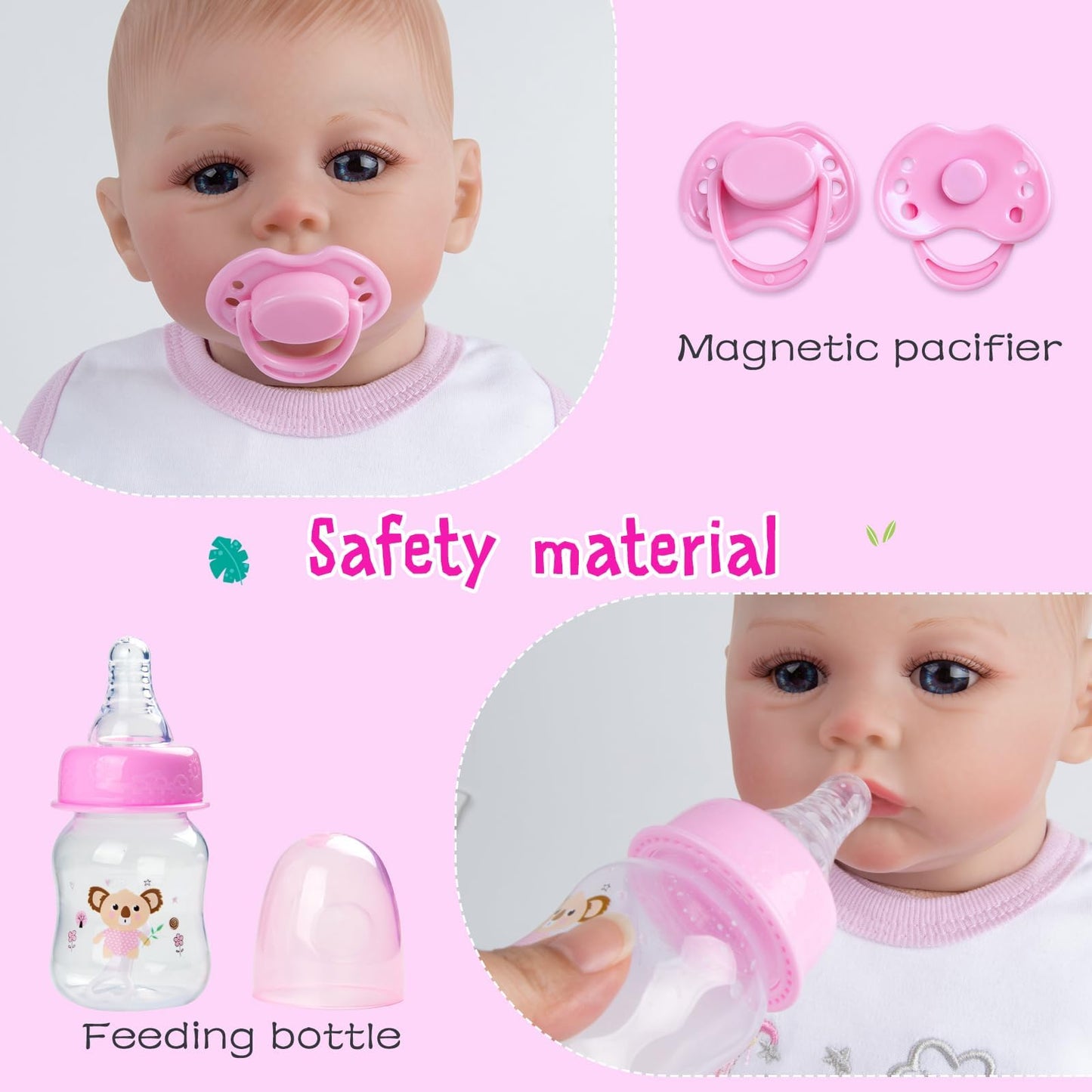 Medylove 12 Pcs Reborn Doll Clothes Set with Backpack for 17-22 Inch Dolls