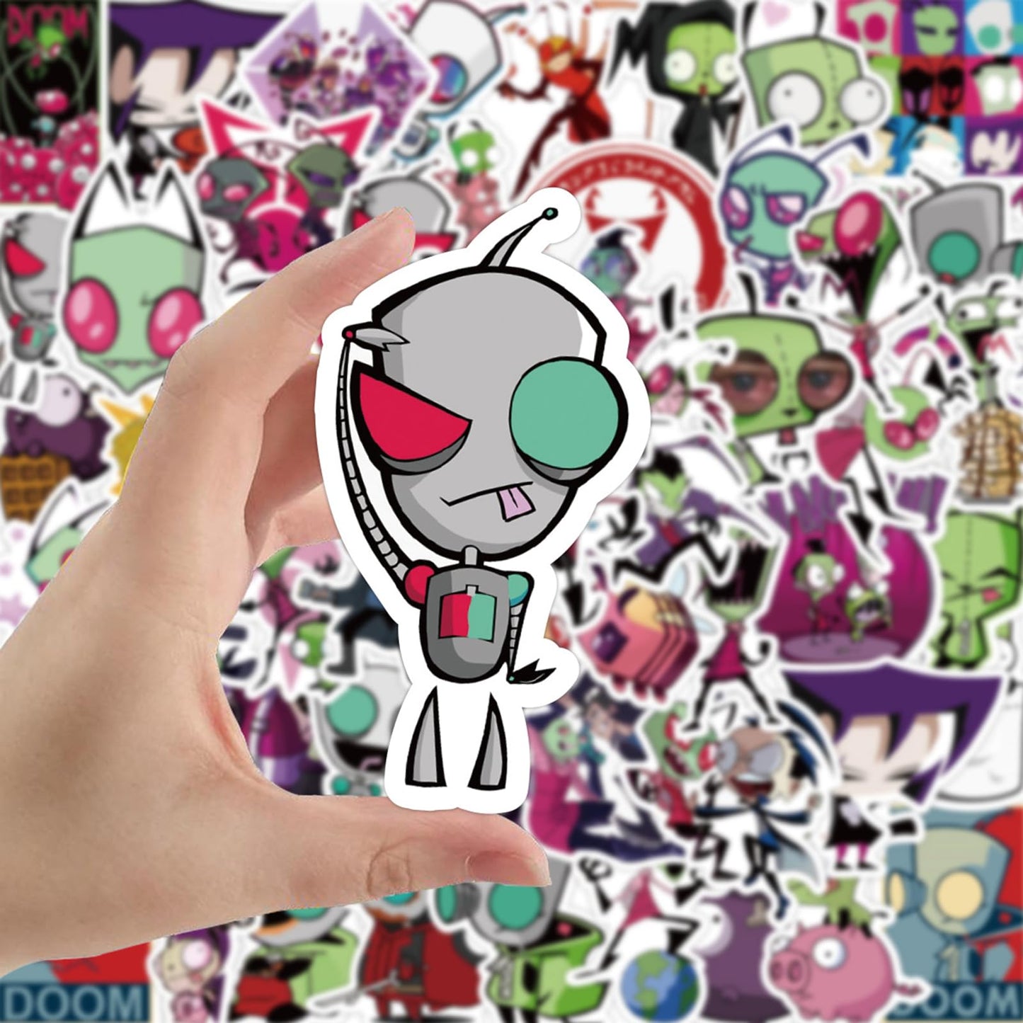 Meet Holiday 50PCS Invader Sticker Set - Waterproof Vinyl Decals for Laptops, Water Bottles & Gifts (Blue)