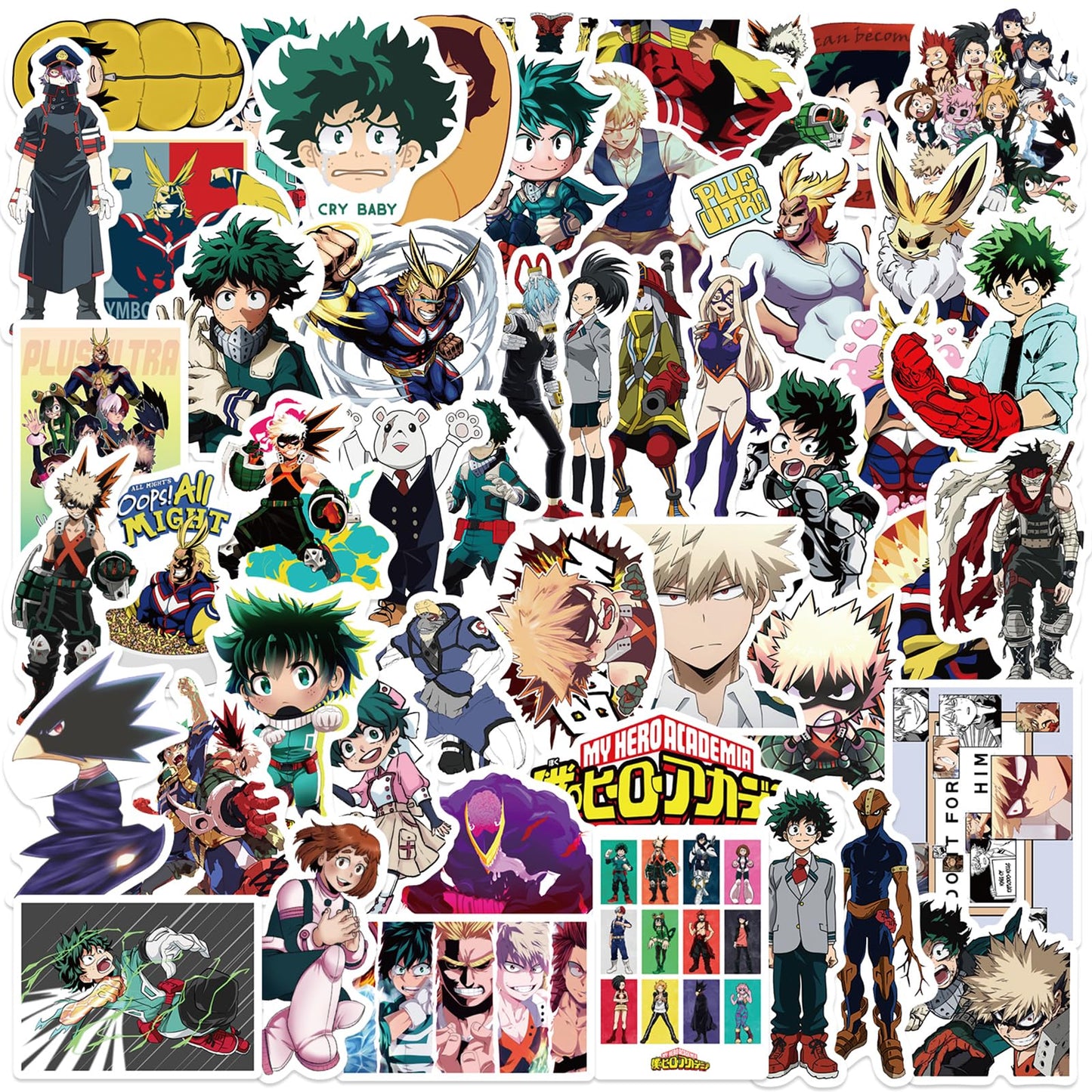 Meet Holiday 50pcs My Hero Academia Stickers – Waterproof Vinyl Decals for Laptops, Phones & More